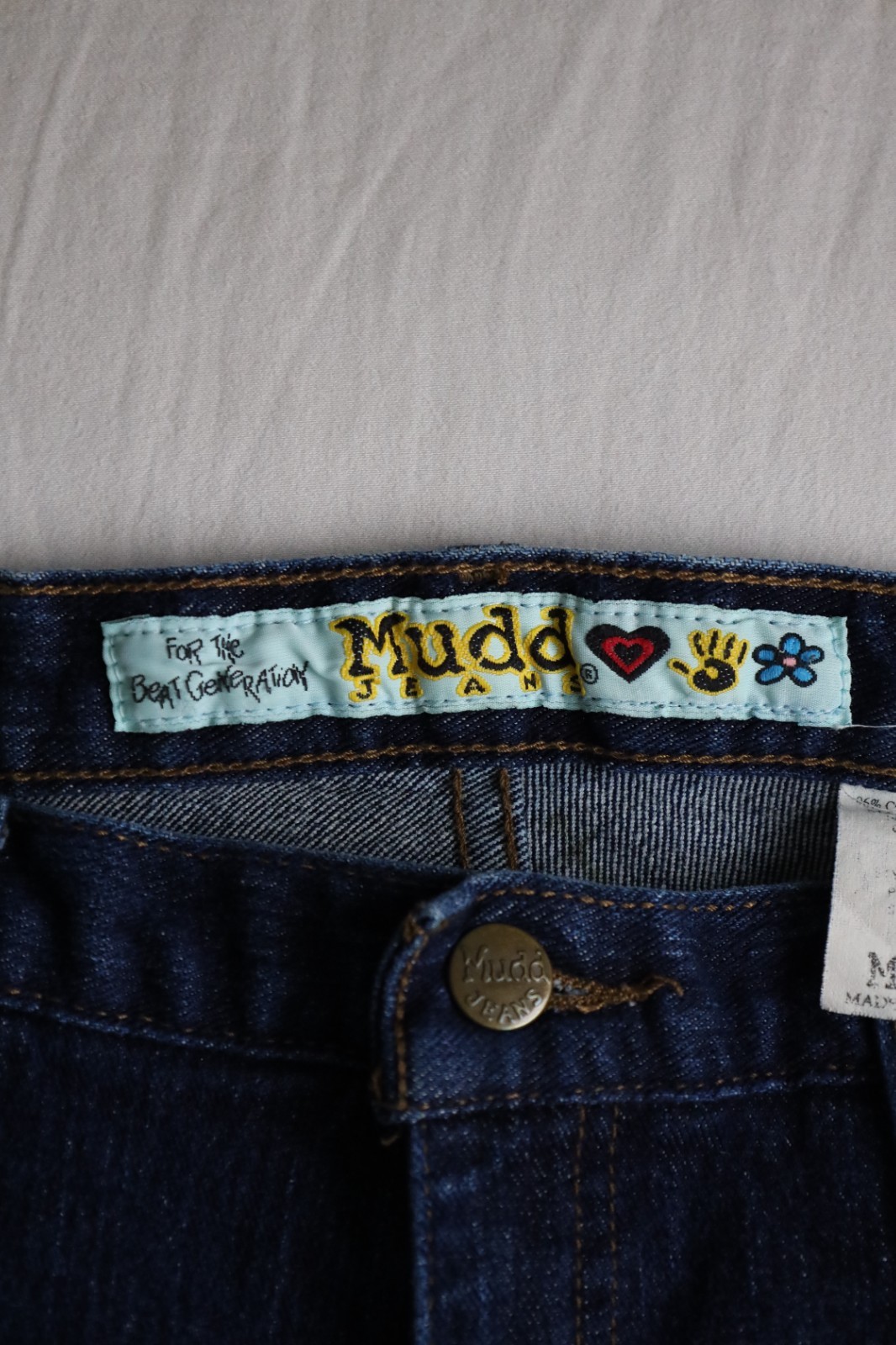 VTG Y2K Mudd Jeans Womens Size 8 Dark Wash Low/Mid Rise Flare Beat Generation