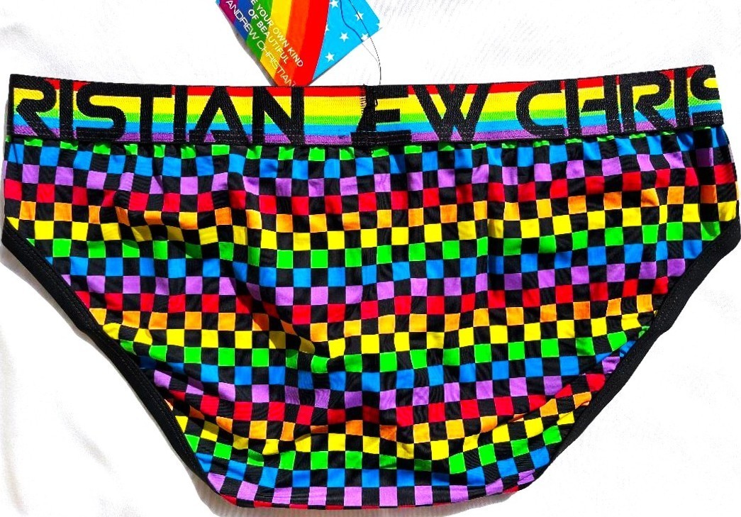 Andrew Christian Pride Checker Brief – 91780 – Small, Medium & Large