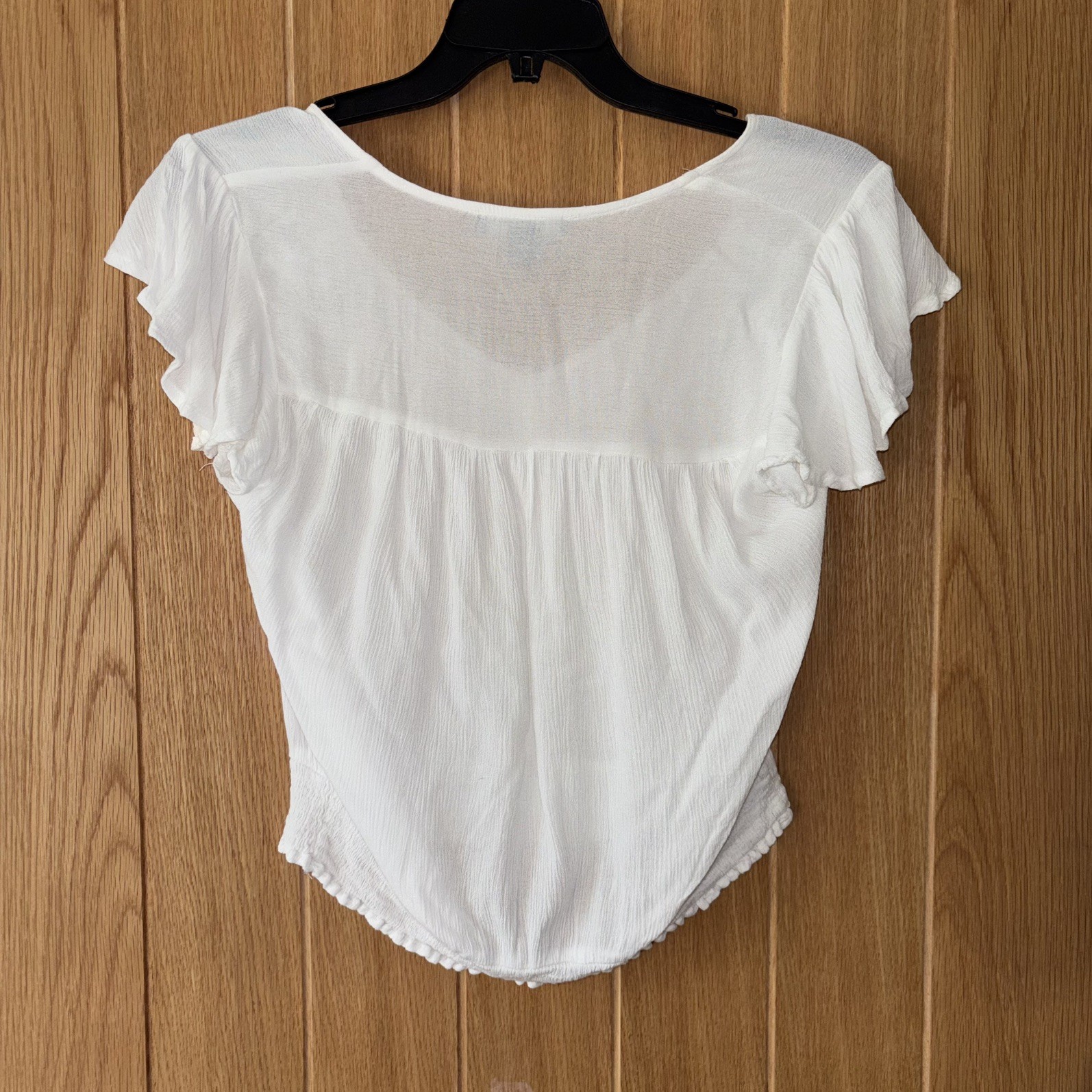 Coquette Milkmaid Cottagecore Fairy Boho White Peasant Top UK 12