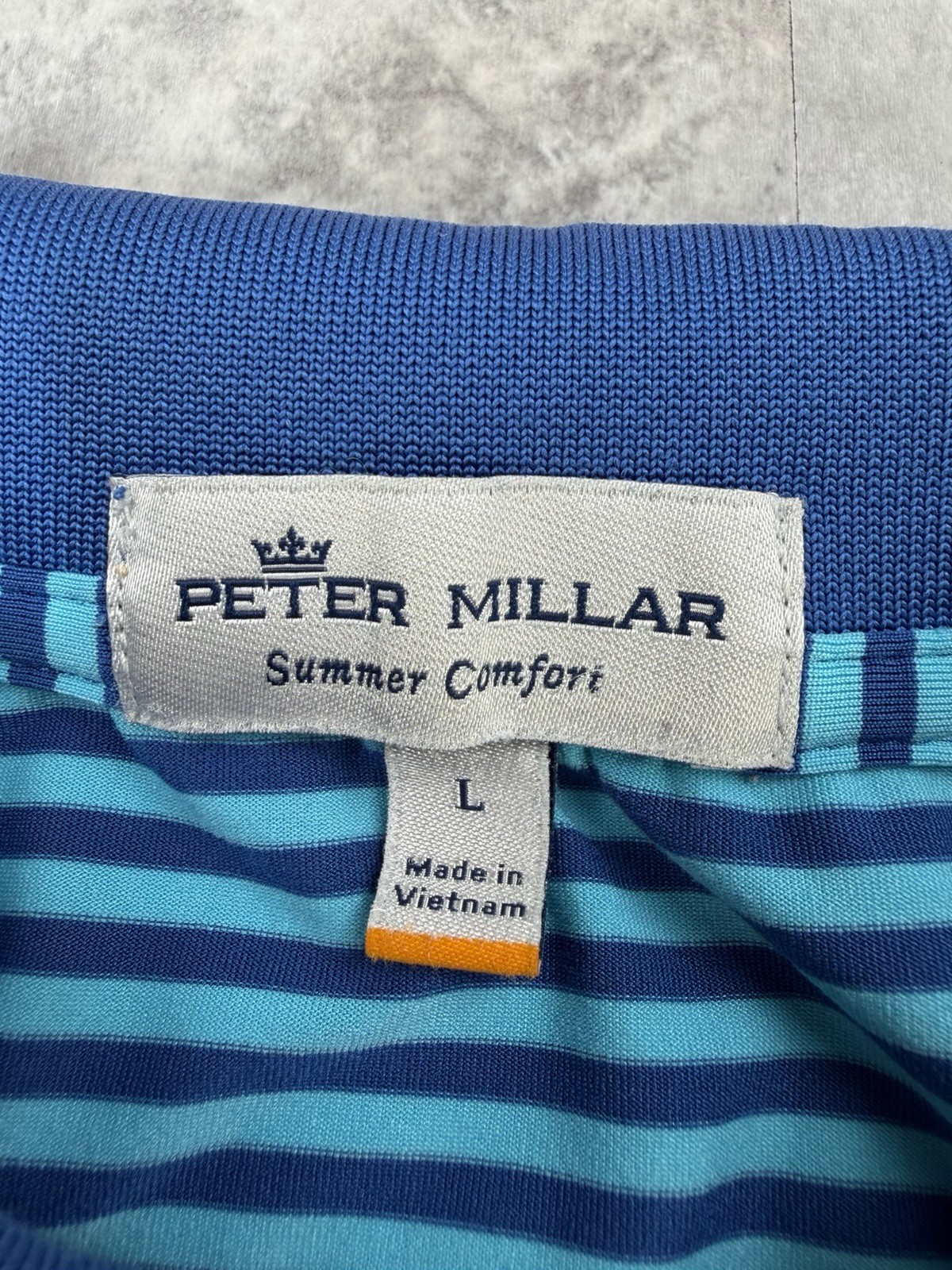 Peter Millar x Aronimink Golf Club Summer Comfort Stripe Polo Shirt Men’s Size L