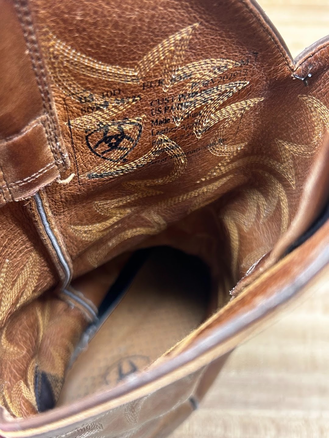 Ariat Heritage Style #34725 Brown Leather Western Cowboy Boots Mens Size 10D