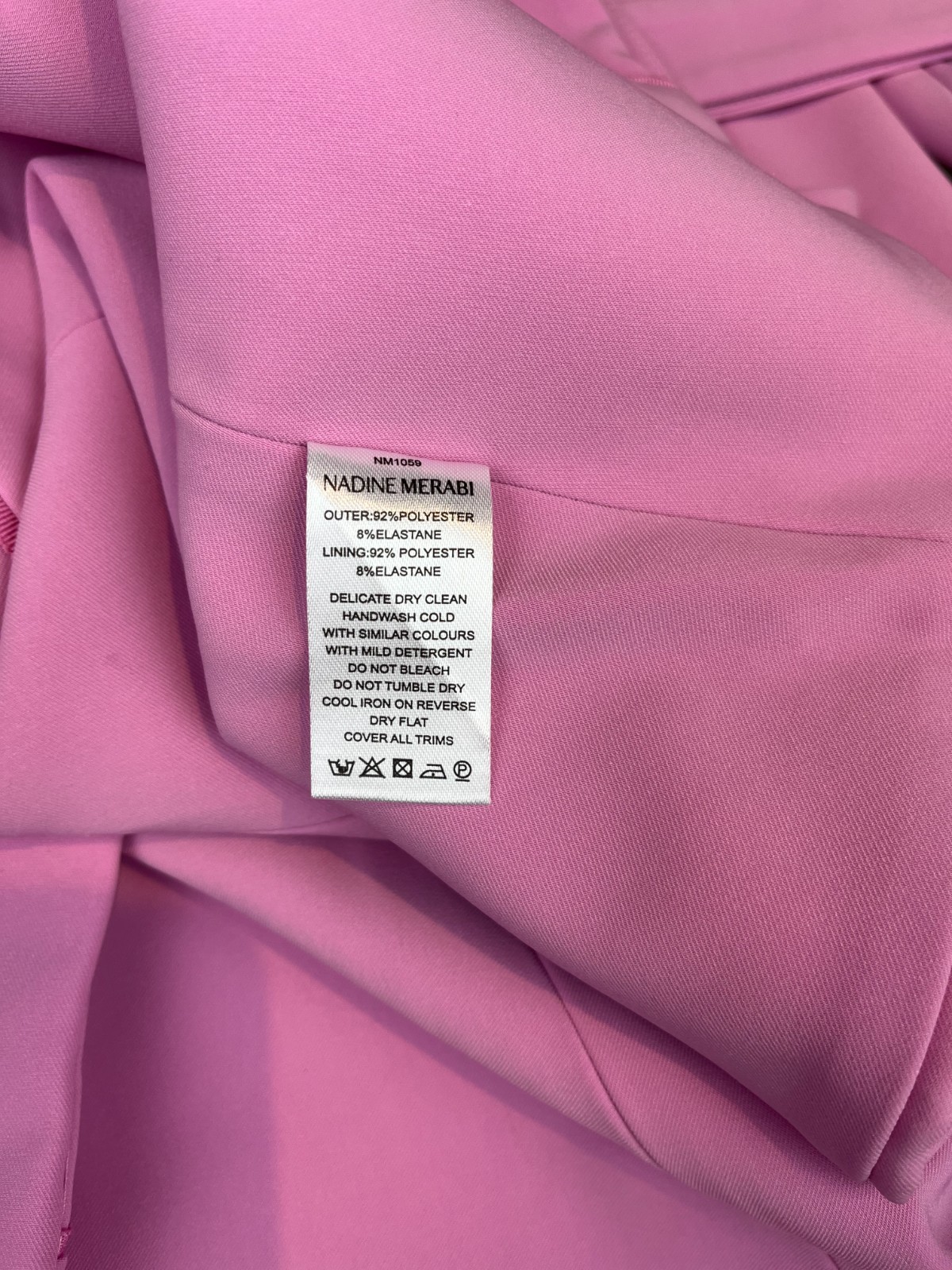 NADINE MERABI Zoe Waistcoat & Charlotte Trousers, Pink SMALL UK8 EU36 US4 RP£500