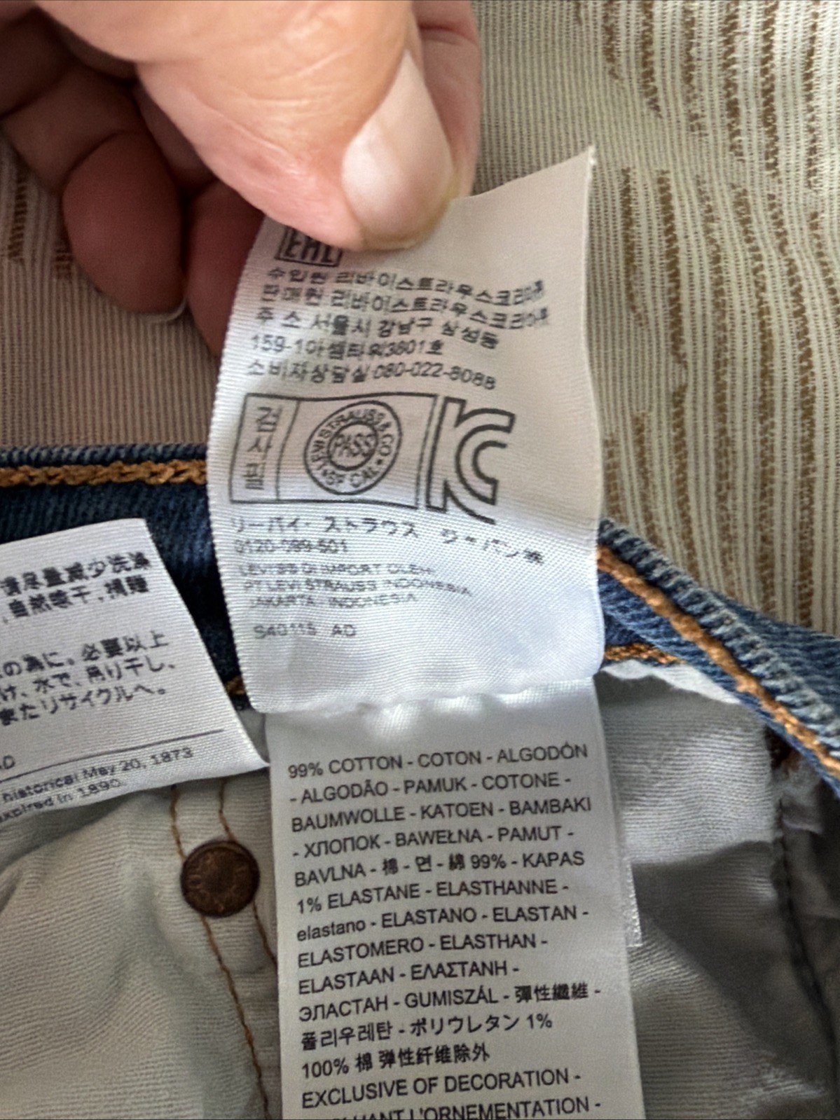 Levi’s Premium 501 Original Cropped Jeans Medium Wash W28 L26
