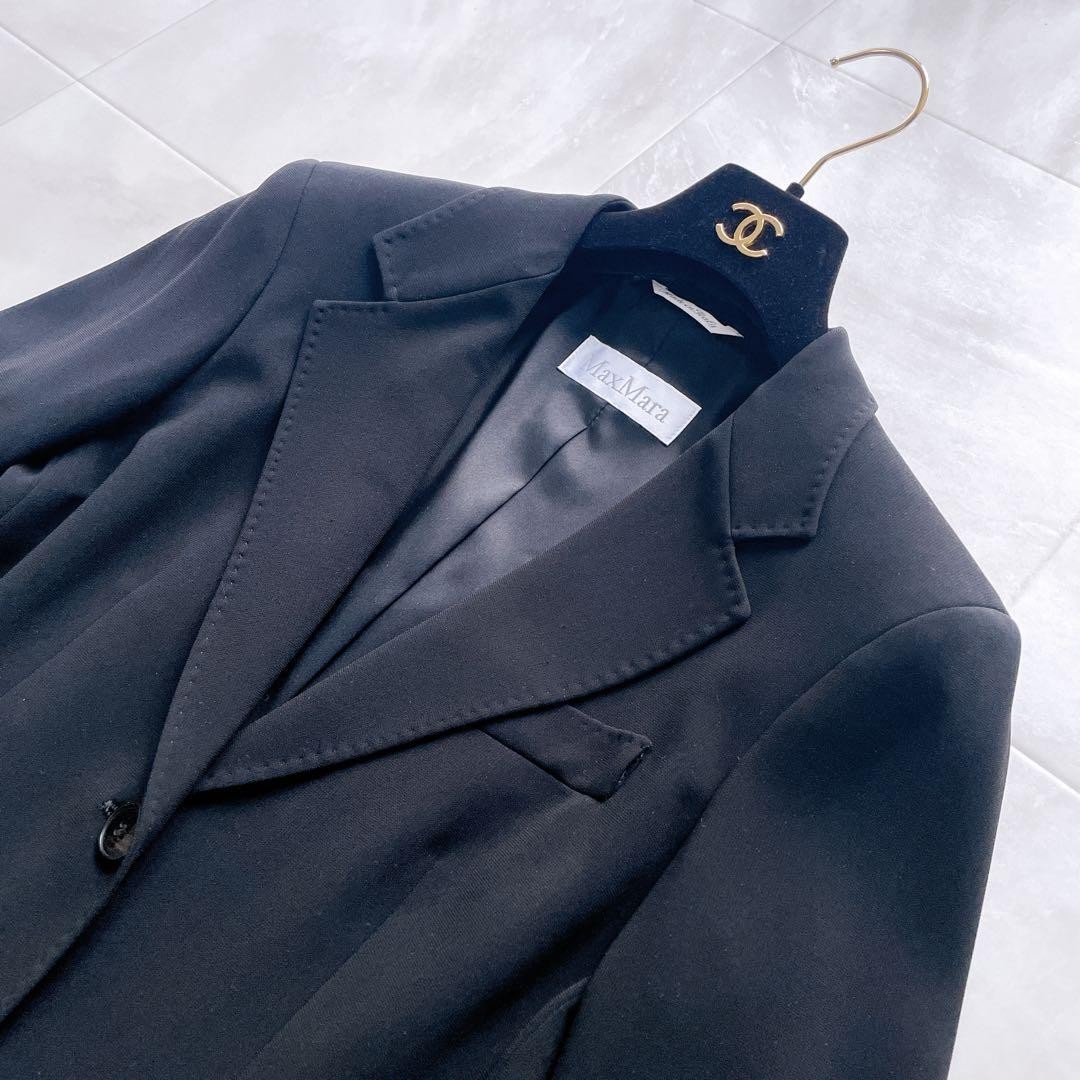 Max Mara tailored jacket for women, triacetate, black, size XL