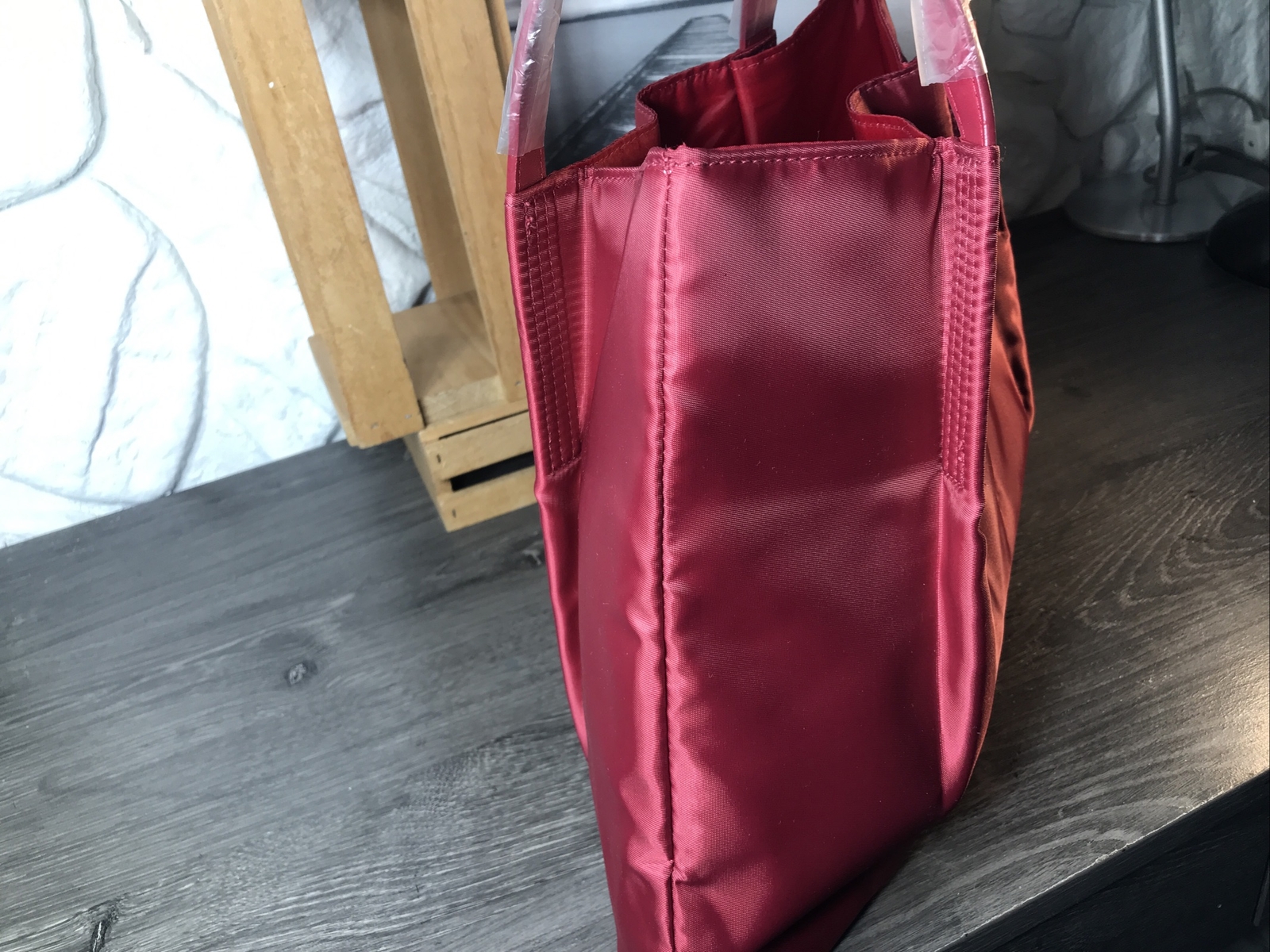SHISEIDO Ginza Tokyo Cranberry Nylon Lined Tote Handbag New Without Tags