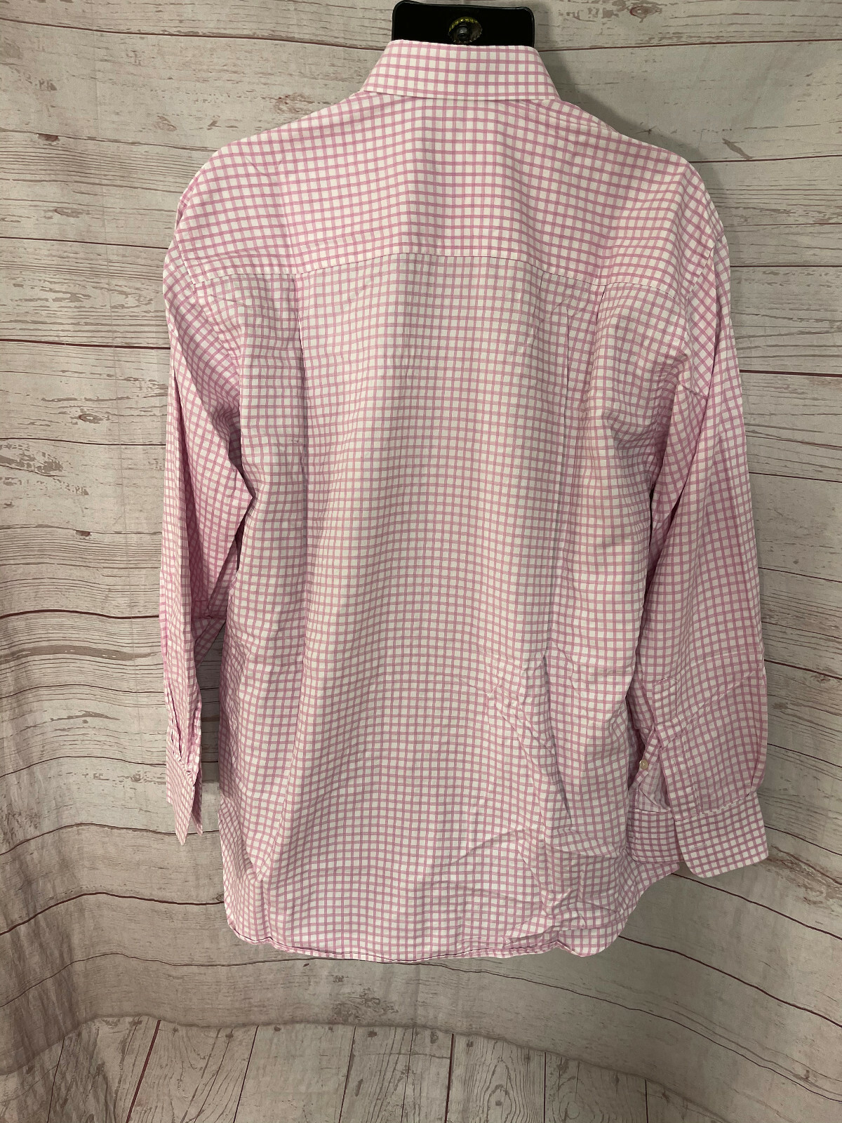 Saks Fifth Avenue Men’s White/Pink 100% Cotton Long Sleeve Dress Shirt Sz 16 1/2