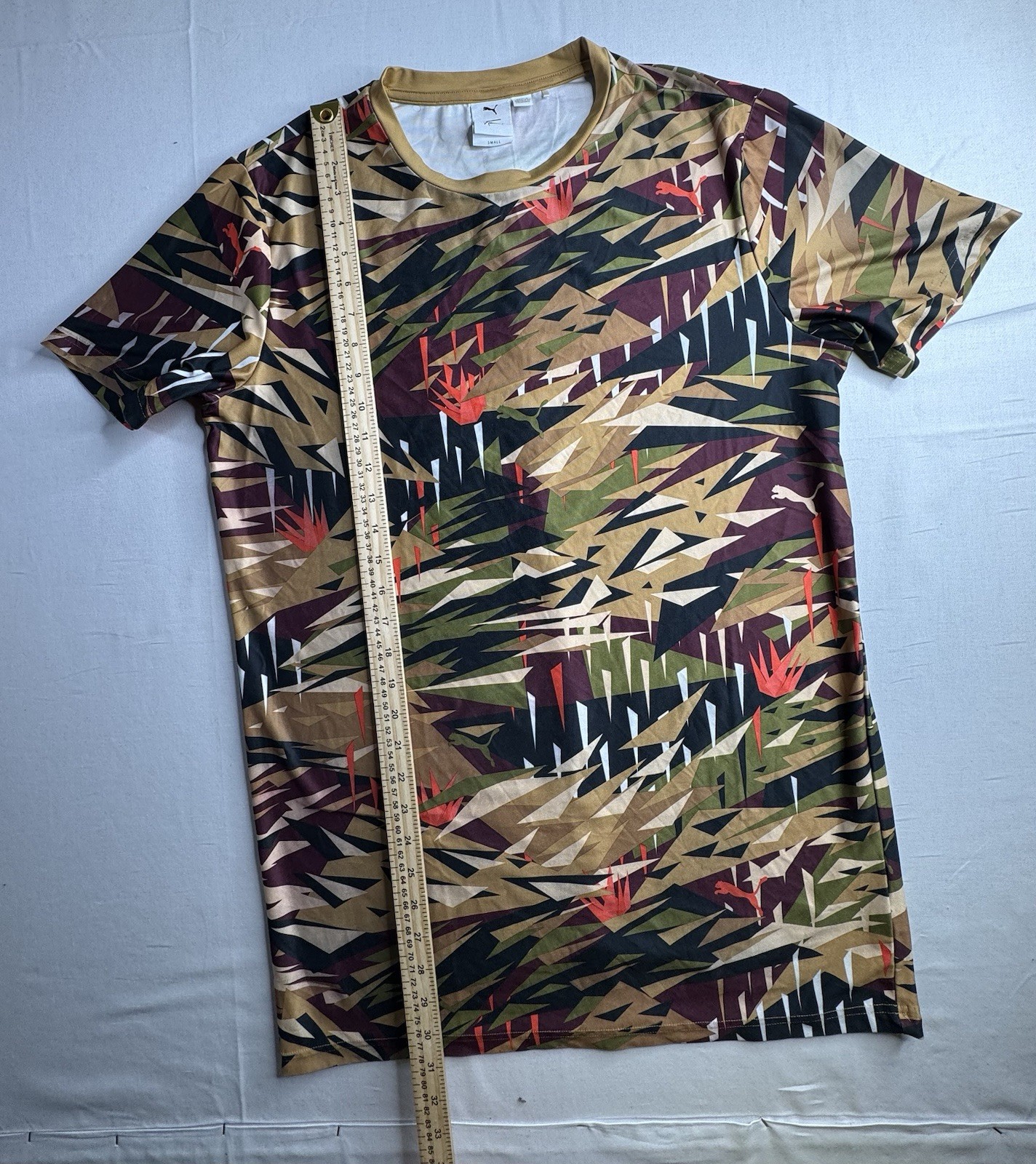 PUMA x Naturel Men’s Logo Crew Neck Short Sleeve Camo T-Shirt Multicolor S