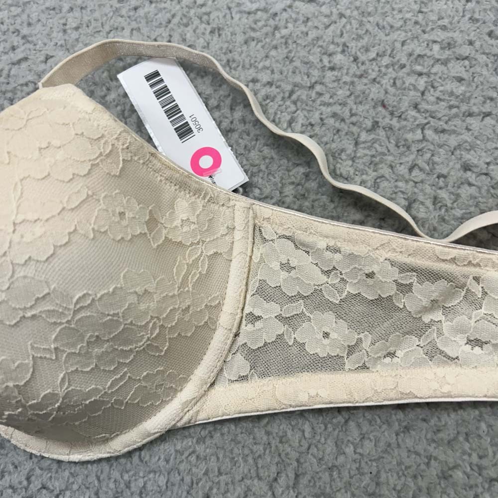 H&M Bra 38B Balconette Bra Lace White