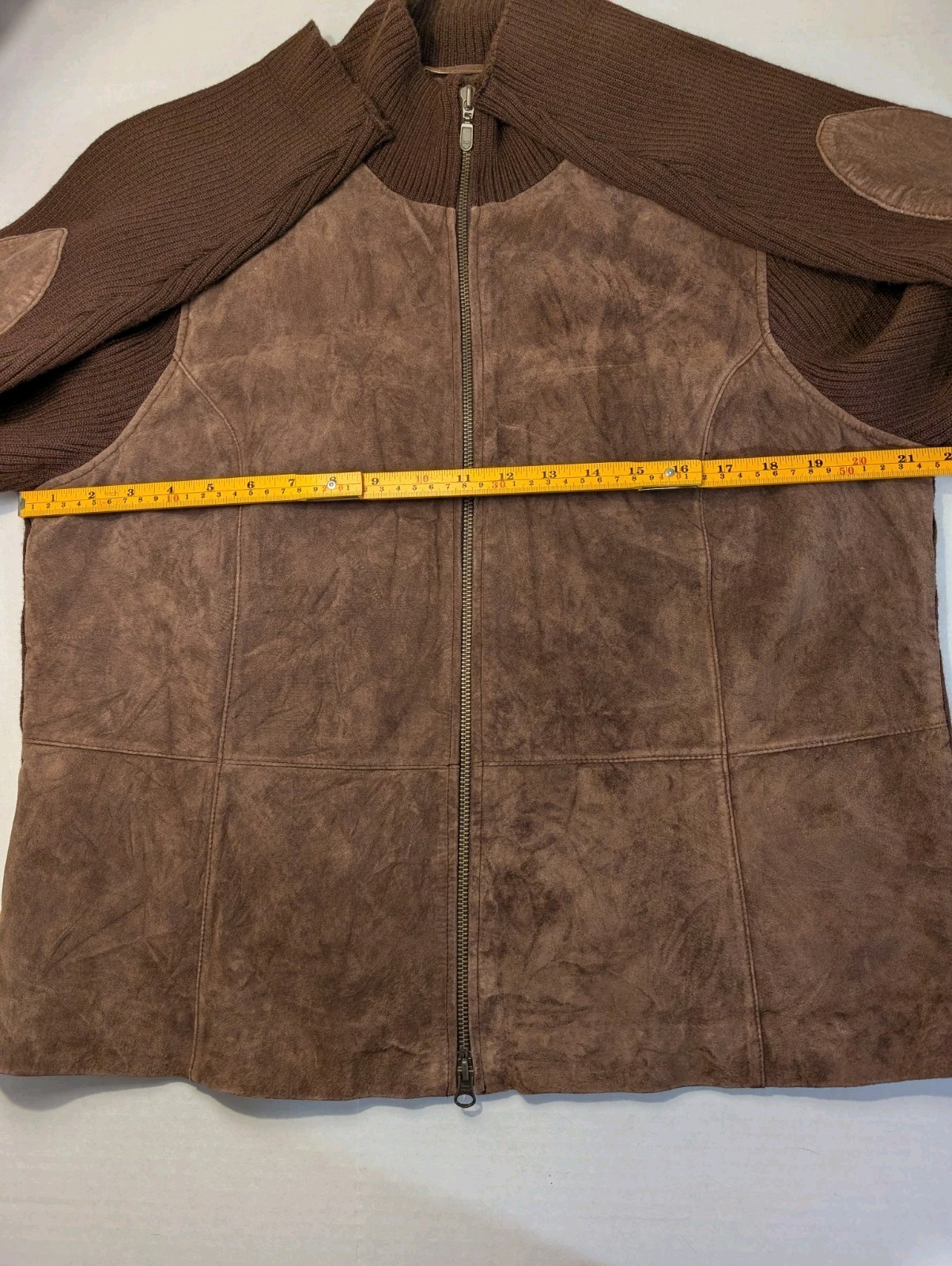 Covington Women’s Leather Wool & Acrylic Blend Jacket XL Dark Brown Full Zip