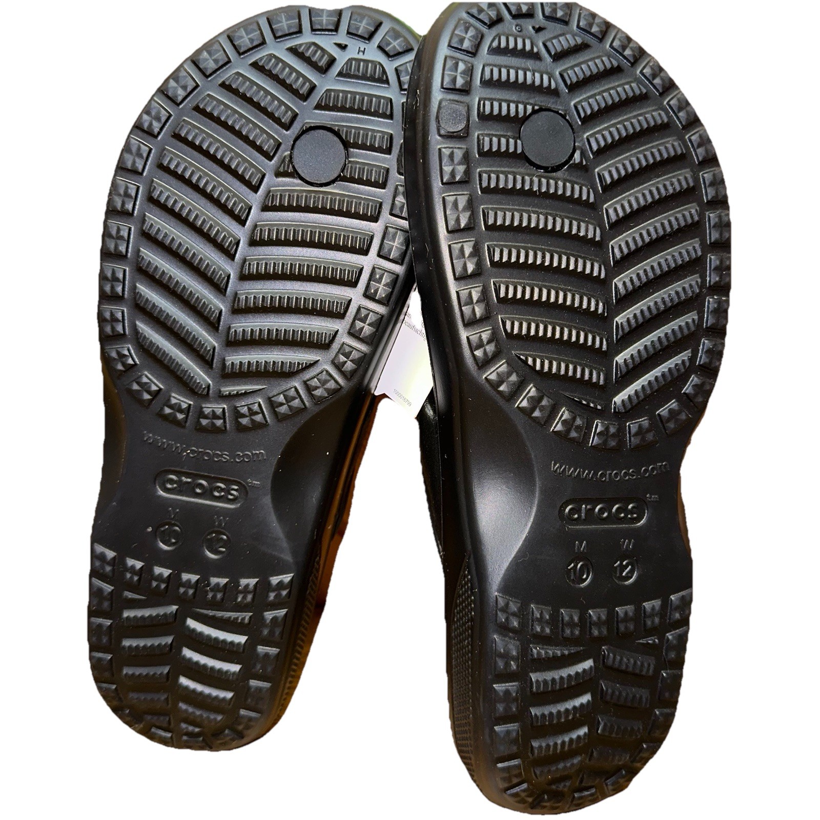 NWT Crocs Baya II Flip Flops Black Thong Comfort Soft Slides Men 10 / Women 12
