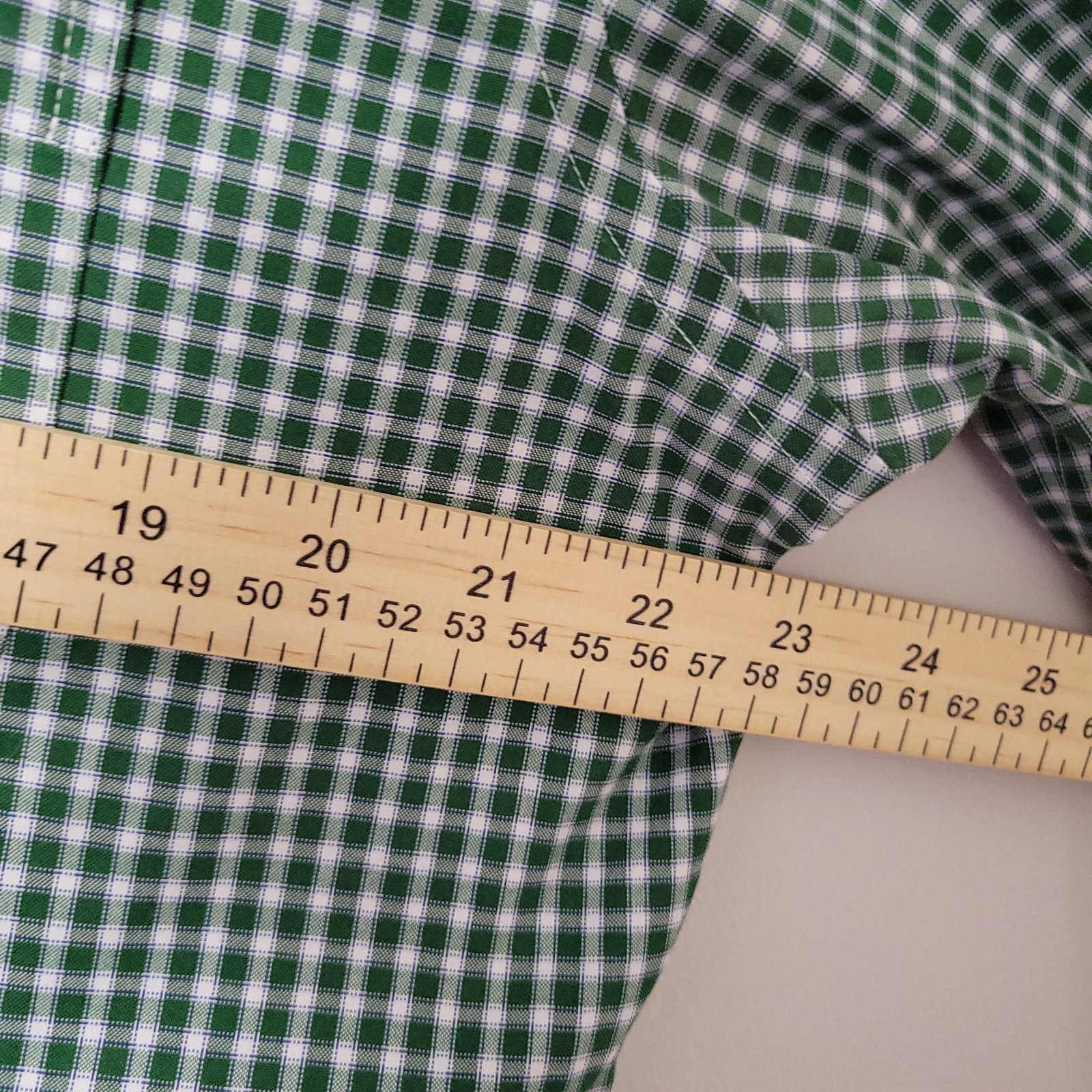 Brooks Brothers Regent Button Down Mens 16 34 Green Gingham Non Iron Stretch