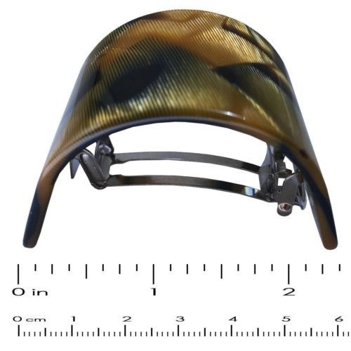 French Amie Half Circle 2 1/4″ Medium Caramel Curved Handmade Hair Clip