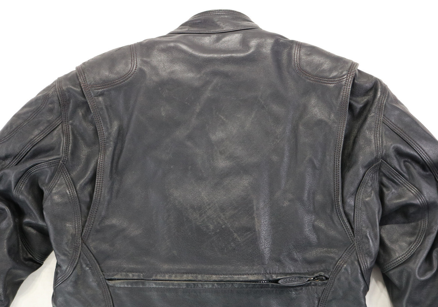harley davidson jacket M black leather FXRG waterproof liner armor bar zip snap