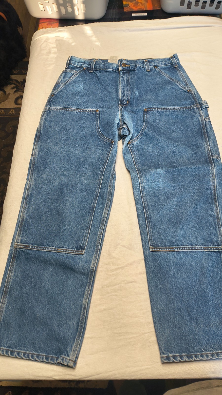 Carhartt Relaxed Fit Rugged Flex Utility Logger Jeans Mens 38×30 dungarees