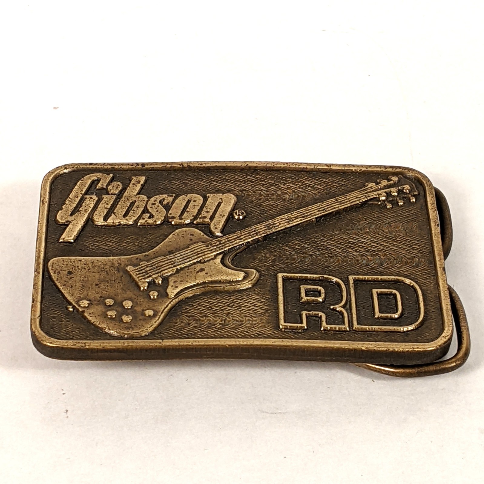 VINTAGE GIBSON RD NORLIN ERA BRASS BELT BUCKLE 1970s Music – Guitars of Quality