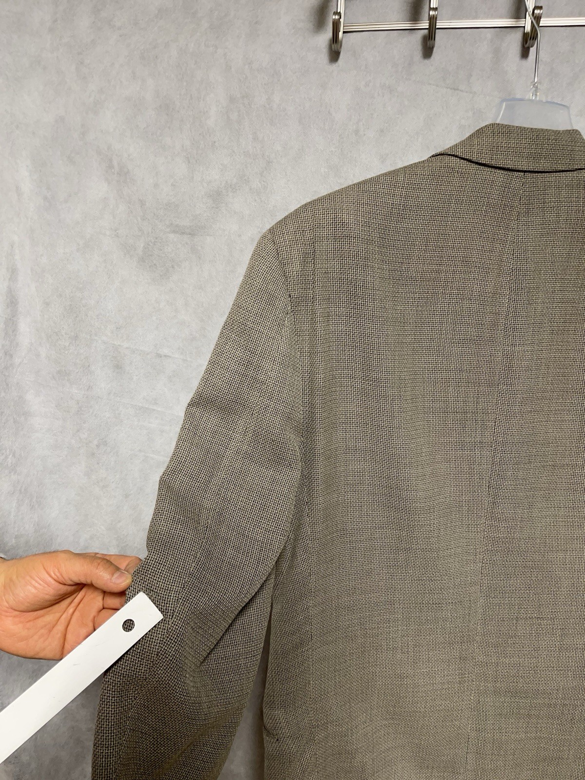 Hugo Boss Loro Piana Blazer Men 44L Galilei Super 110 Wool Flannel Textured Luxe