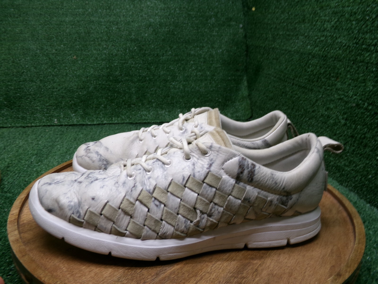 Vans Mens Tesella Grigio White Marble Woven Skate Shoes Sneakers Size 11 US