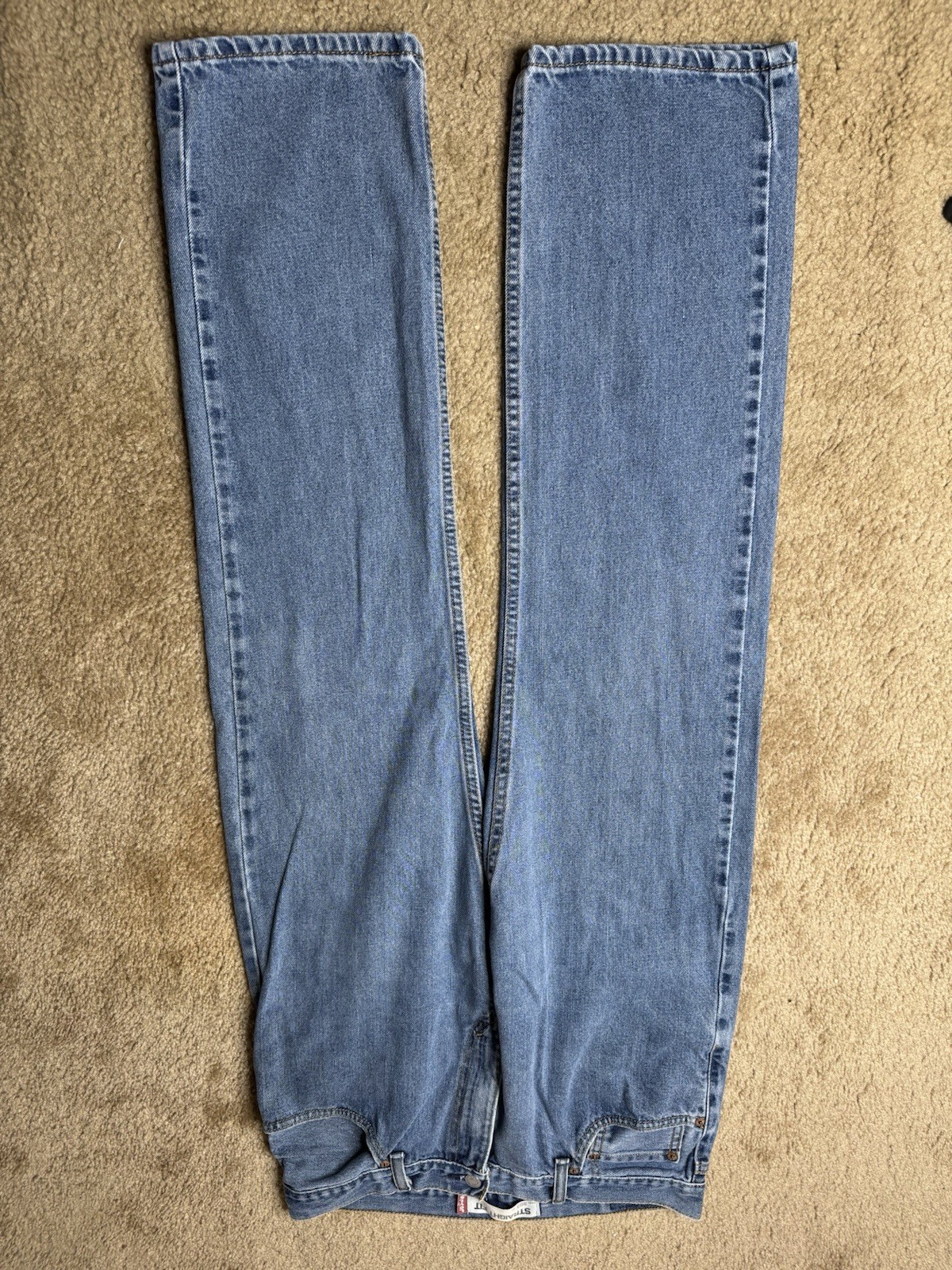Levi’s Men’s Straight Jeans Blue Denim Cotton, Levi’s 505 Series, 5-Pocket