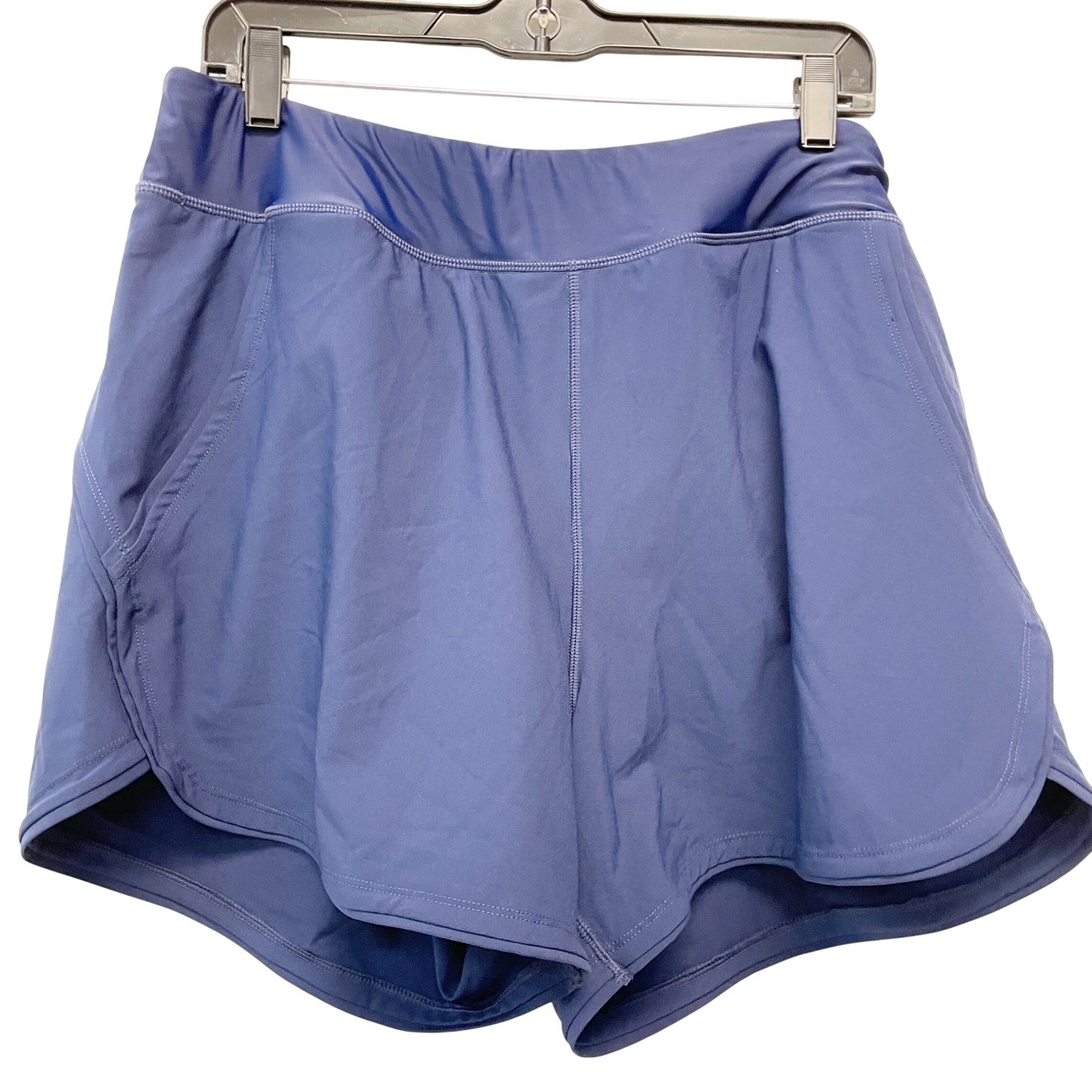 Lands’ End Women’s Deep Sea Navy Blue High Rise Swim Shorts Size L