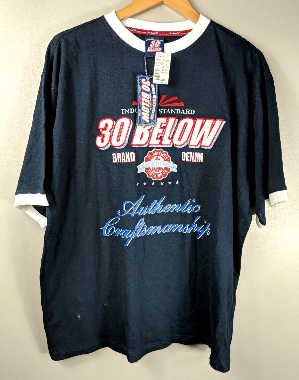 NWT: 30 Below T Shirt Mens L Black Industry Standard MSRP $32