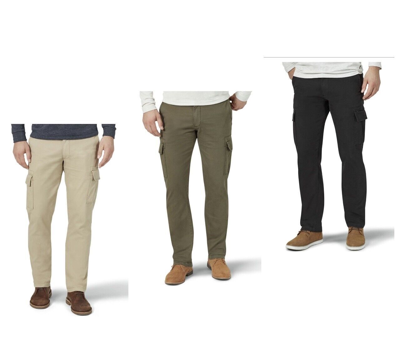 Lee Men’s Motion Stretch Regular Fit Straight Leg Cargo Pant – Size/Color Varies