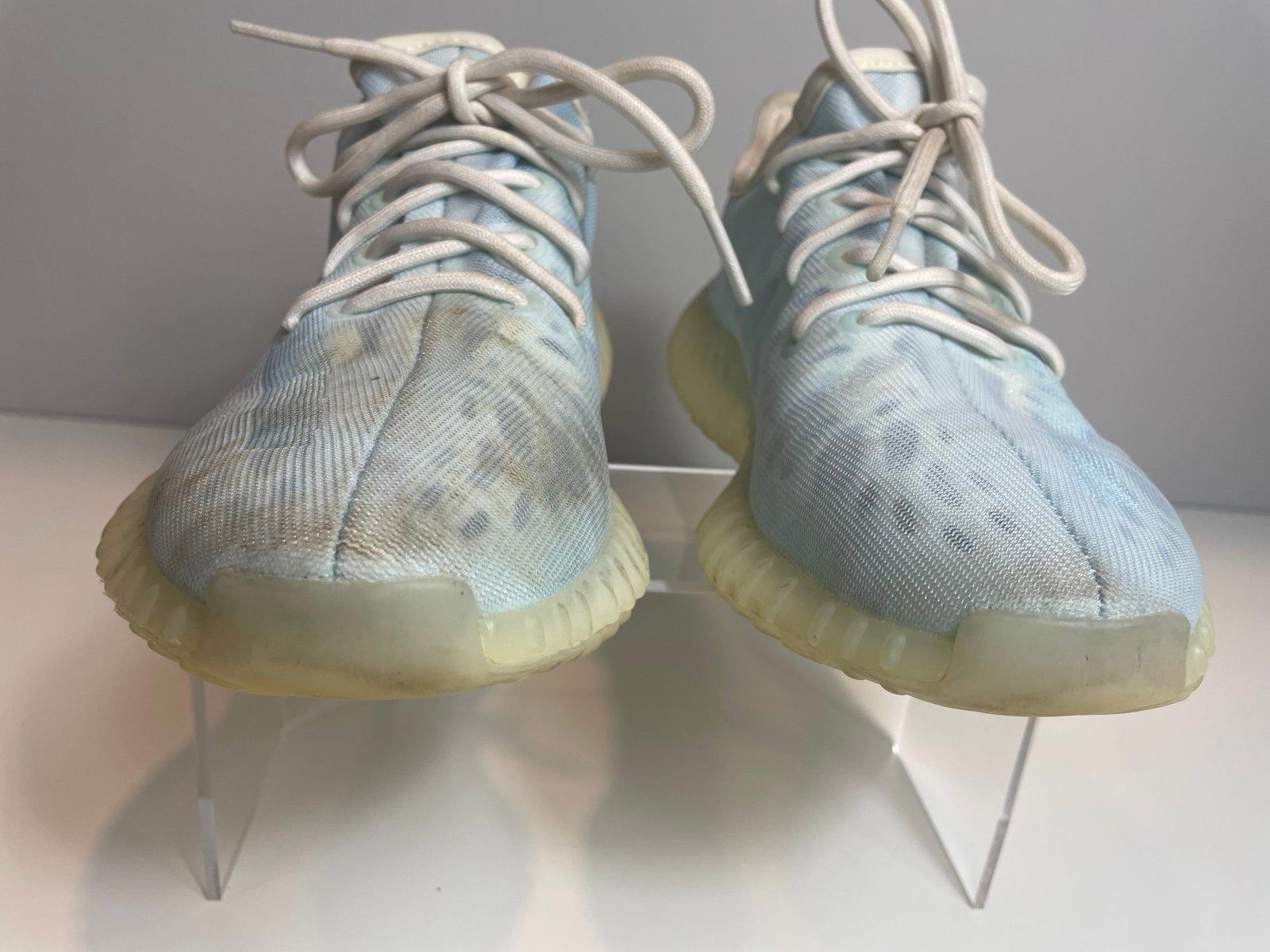 Yeezy x Adidas Blue/White Mesh Boost 350 V2 Mono Ice Sneakers Size US 6.5 39.5