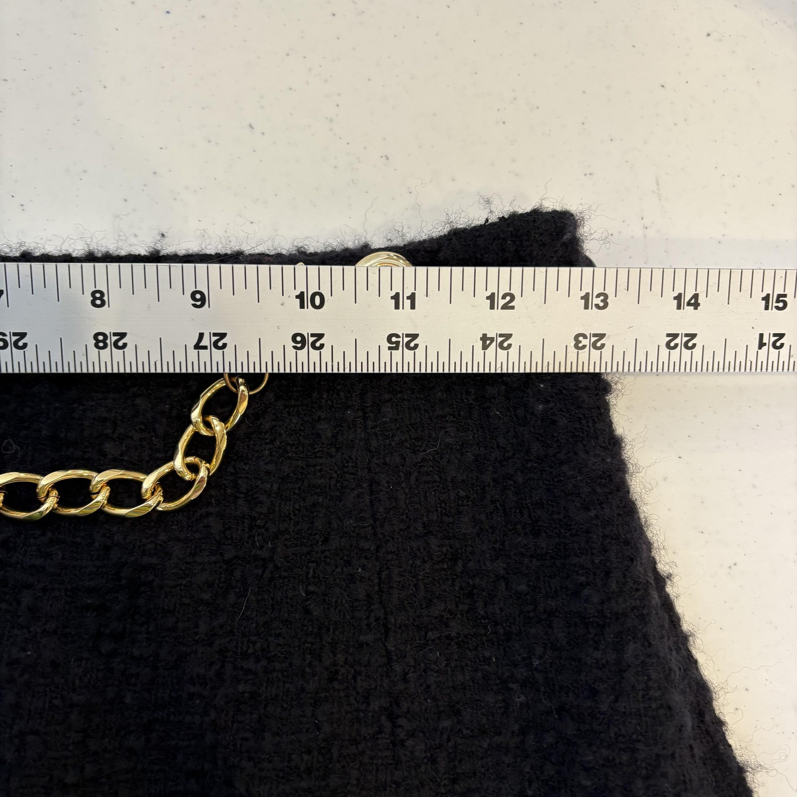 Milly Skirt Womens 0 Black Wool Boucle A-Line Mini Chain Belt Made USA Lined