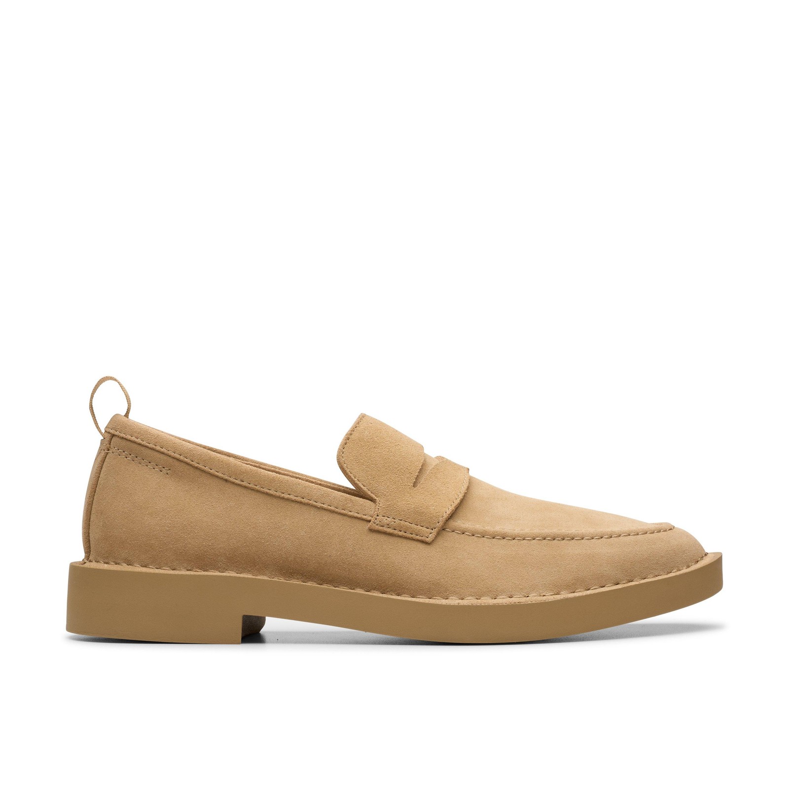 Clarks Mens Martock Lo Beige Suede Casual Shoes