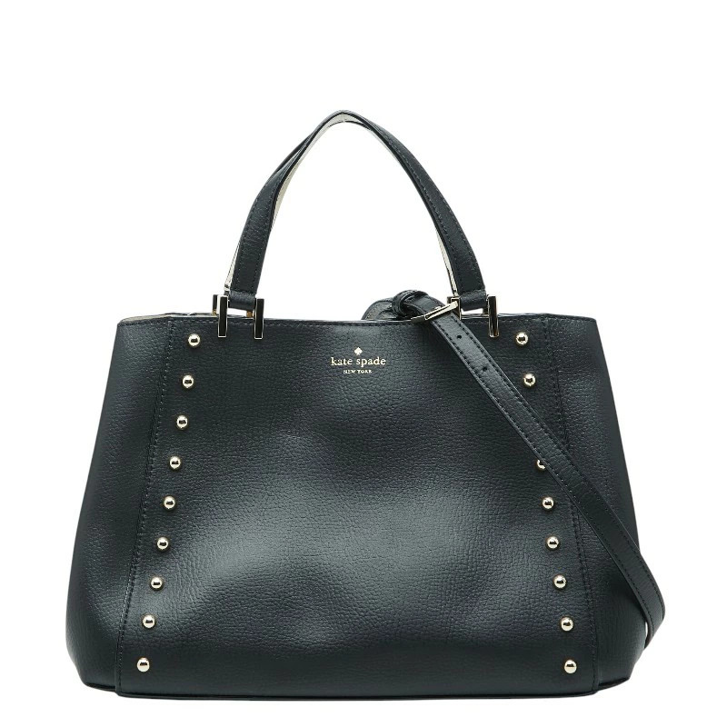 Kate Spade Handbag Shoulder Bag 2WAY Black Leather Ladies Used