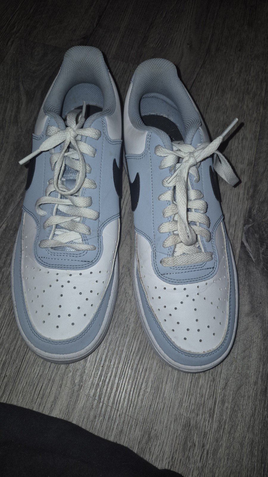 Nike Court Vision Low Size 10.5 University Blue/white Mens Worn Once