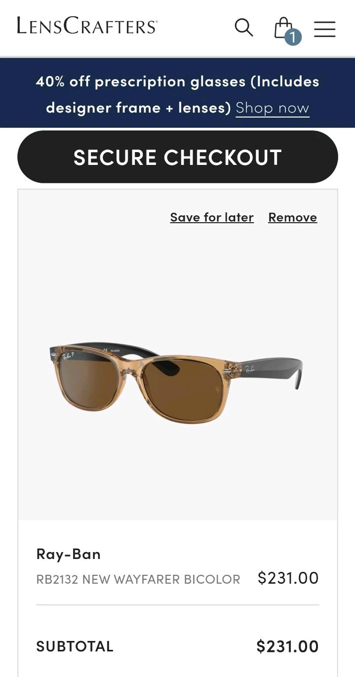 55-18mm RAY BAN RB2132 HONEY BROWN/BLACK BLEND POLARIZED NEW WAYFARER 945/57