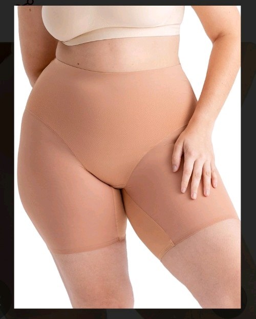 Shapermint Essentials Women’s Compression Shaper Thigh Slimmer Size Small Latte