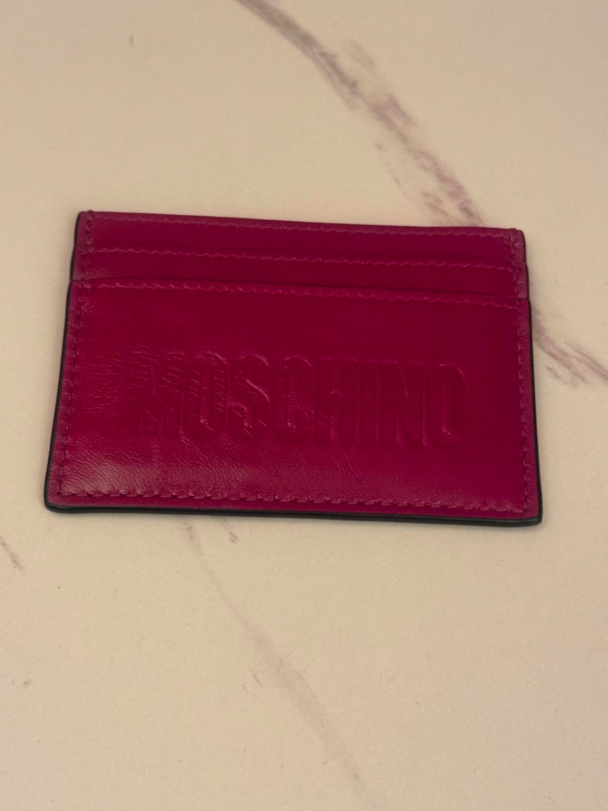 Moschino Card Case Magenta