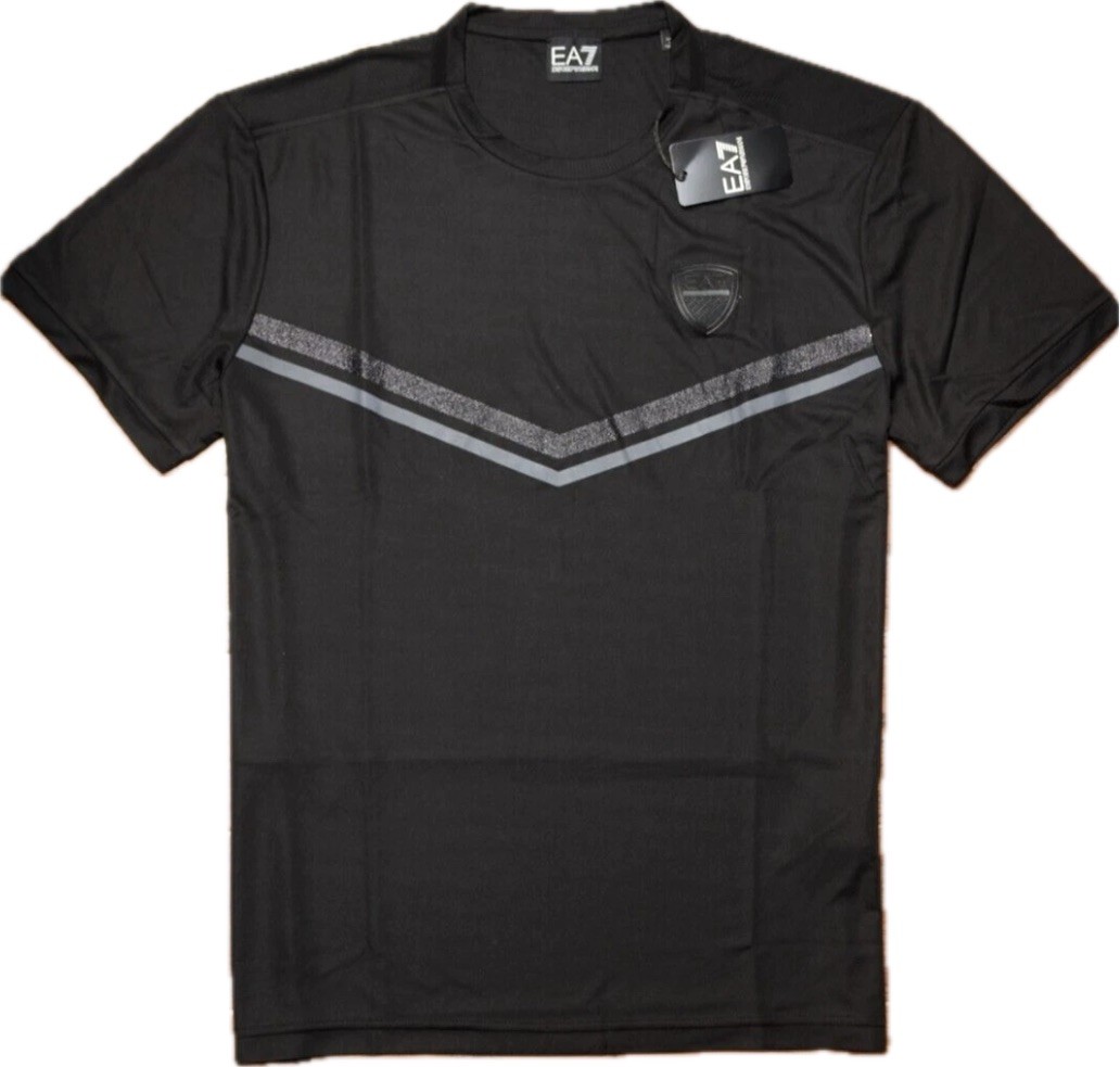 Emporio Armani EA7 Men’s Black Dynamic Athlete Jersey Tee T-Shirt XXXL