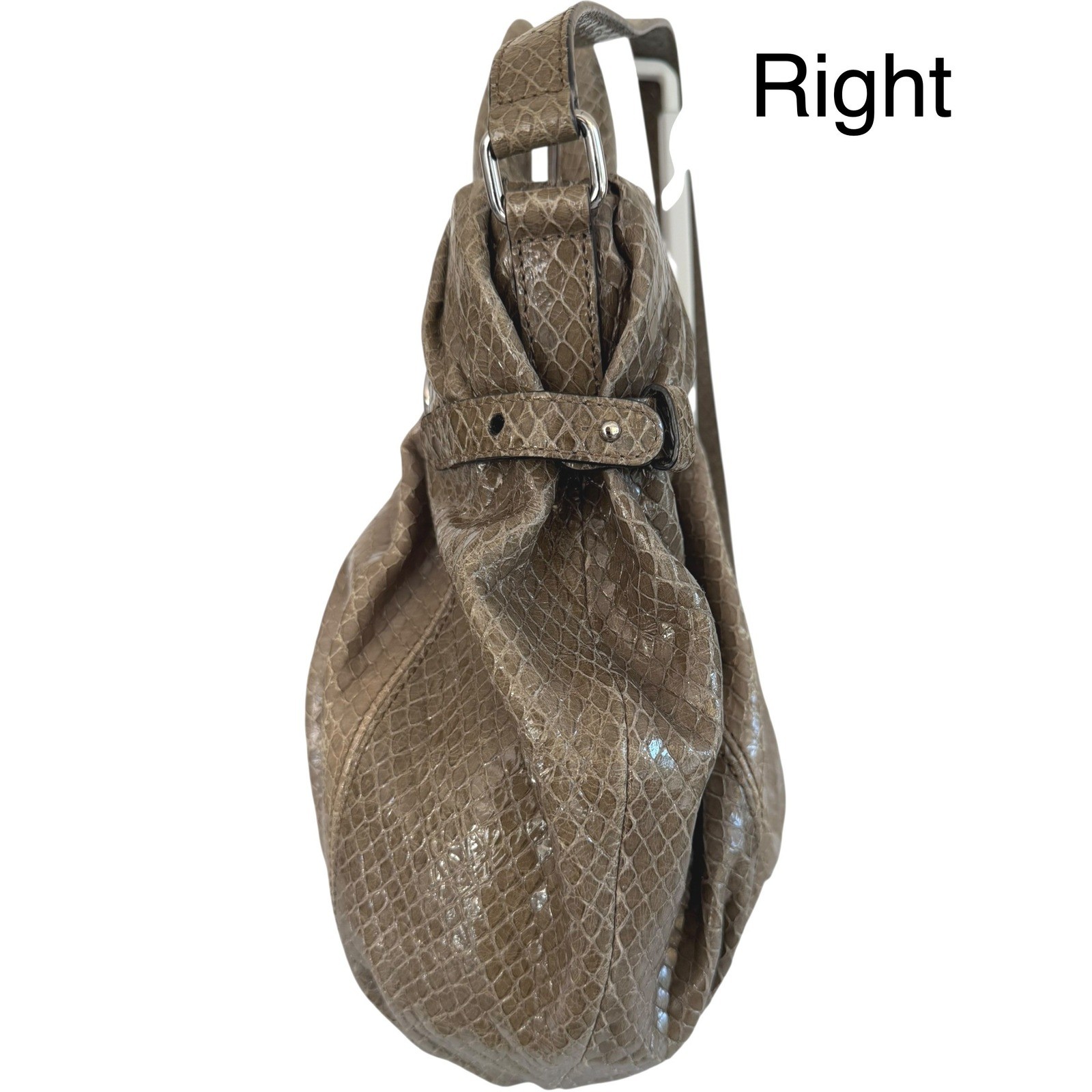 Celine Vintage Python Leather Boogie Bag Exotic Satchel Crossbody Triomphe Medal