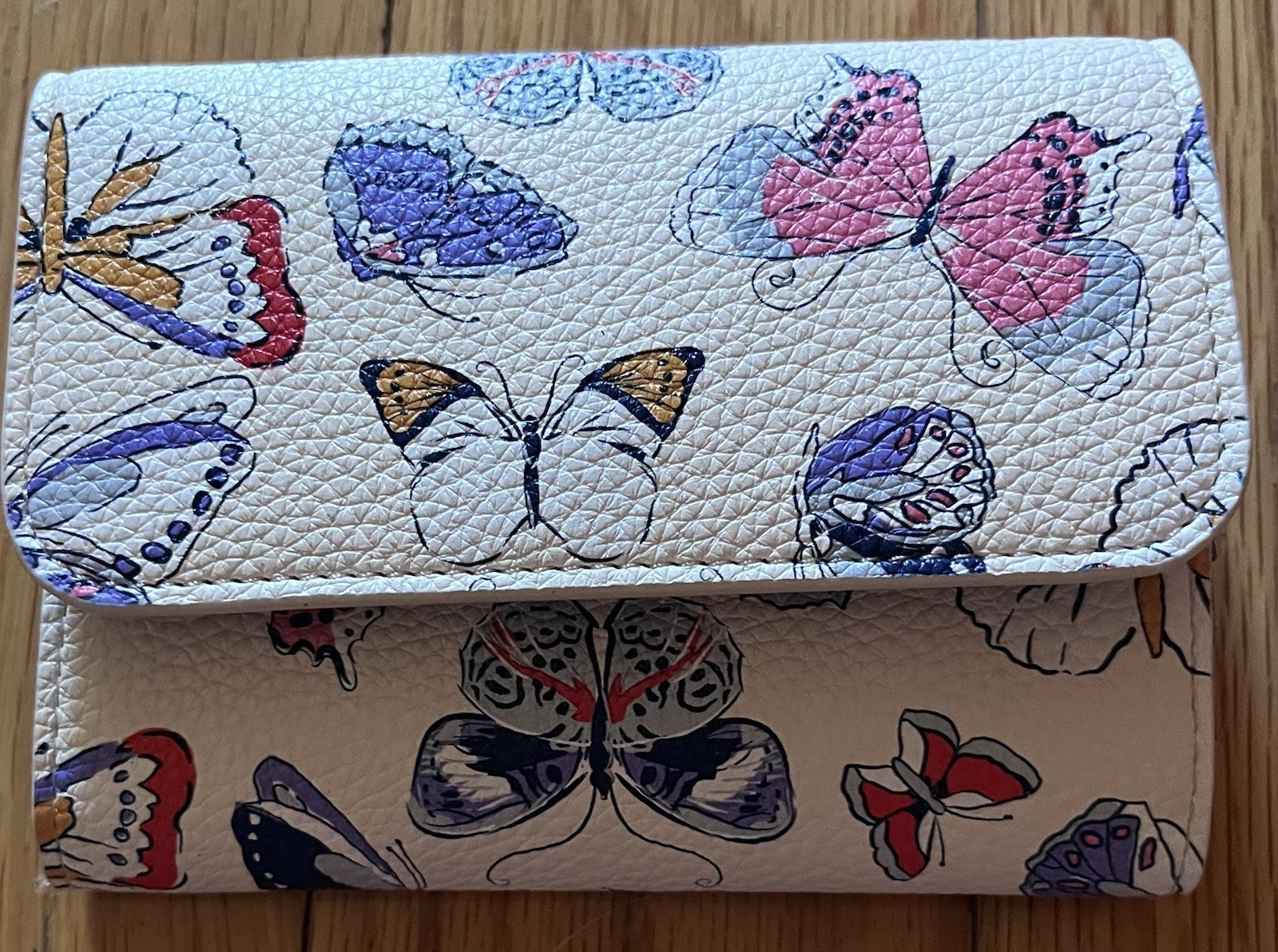 Vera Bradley Small Riley Wallet Butterflies In Flight NWT