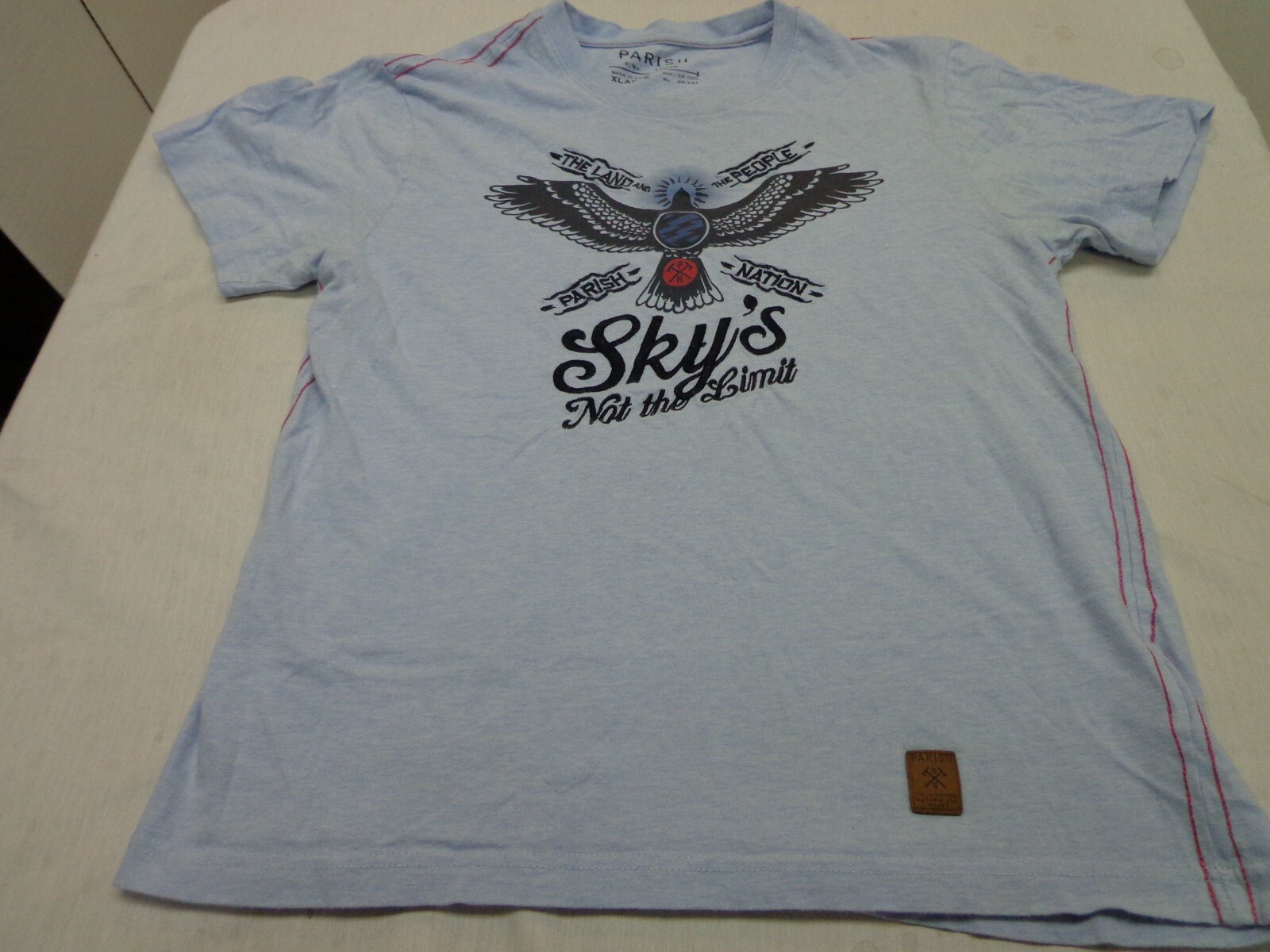 Parish Nation Land & The People Sky’s Not The Limits Blue T Shirt Youth XL FLAW
