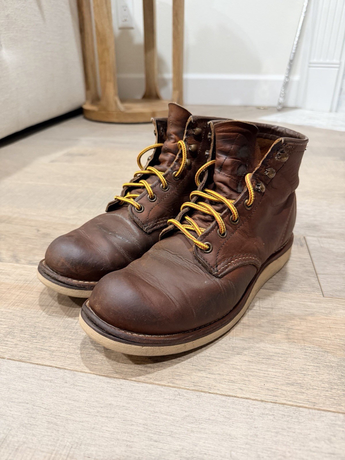 Red Wing Chealse Mens Boots 7.5D Brown Leather Lace Up