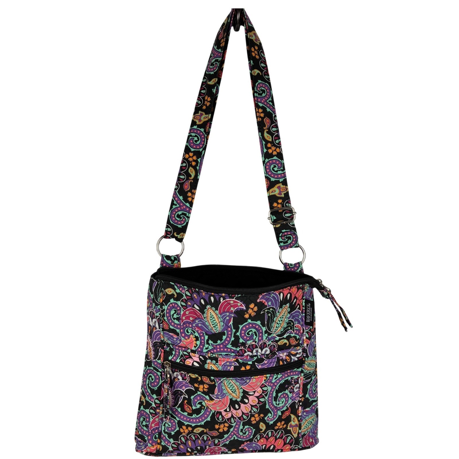 Waverly Inspirations Quilted Paisley Crossbody Bag Purse Adjustable Strap