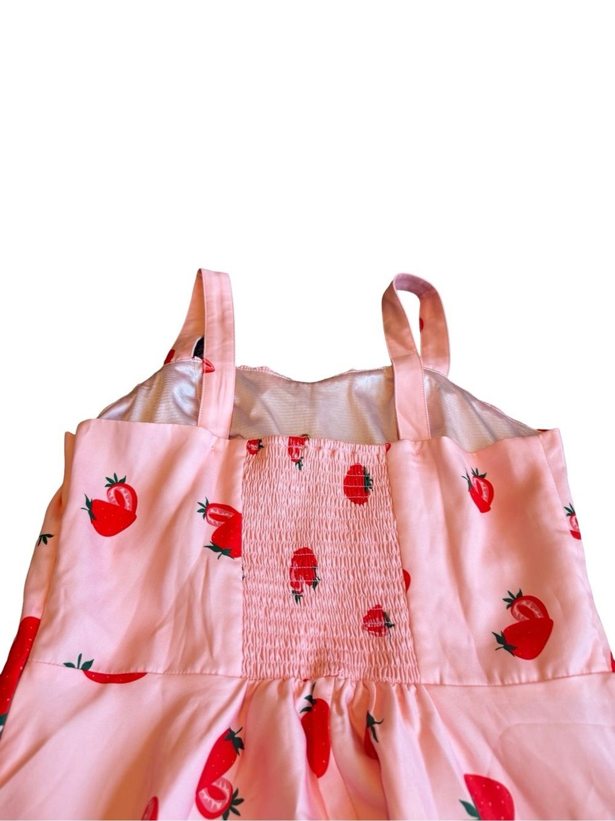 Belle Poque Strawberry Print DressA-Line Retro Pinup Rockabilly Girly Size Large