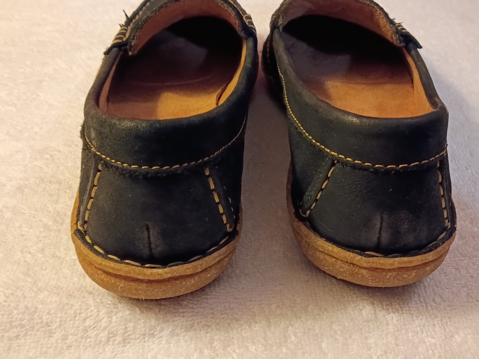Born Nerina Womens Size 6.5/37 Leather Slip On Penny Loafer Shoes Black
