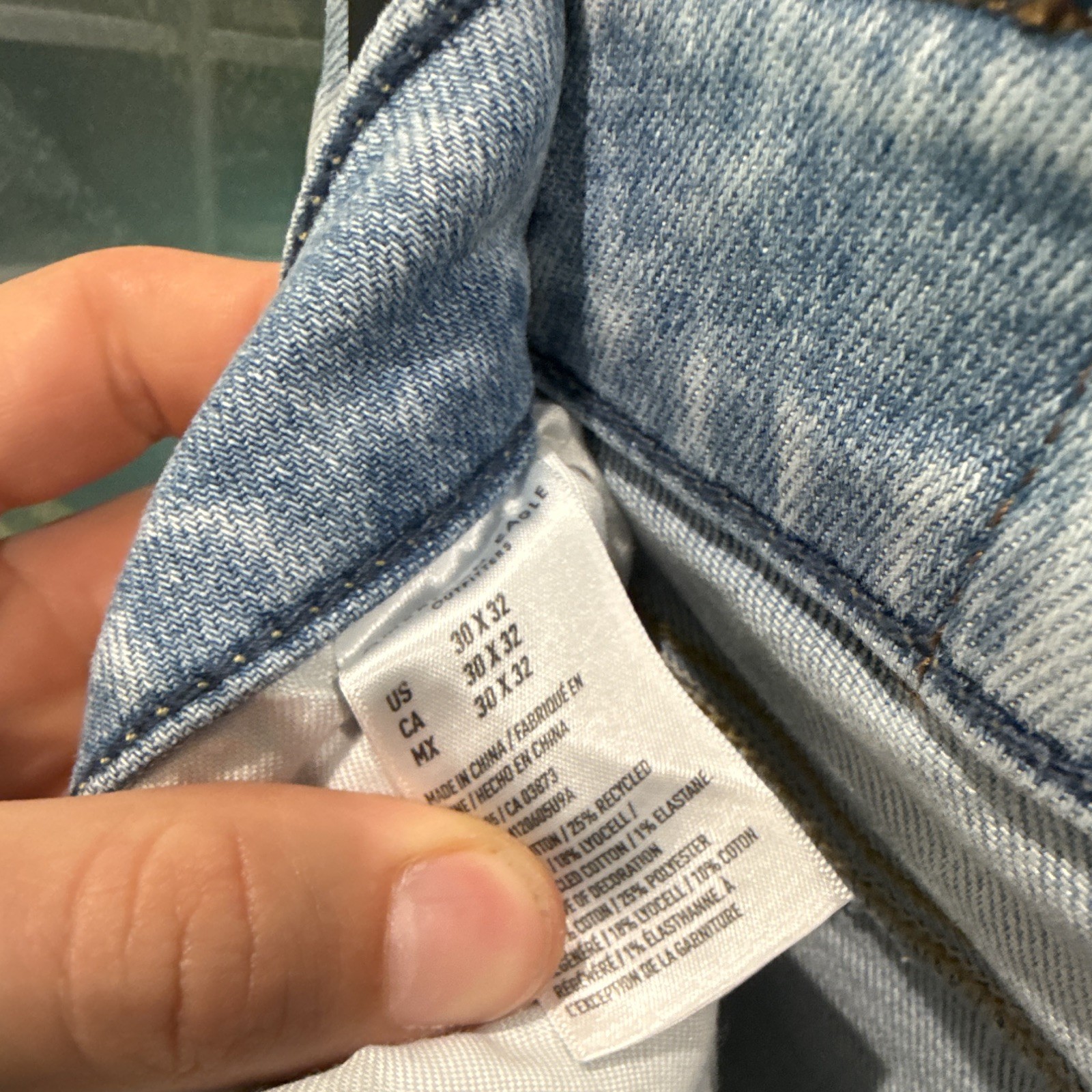 American Eagle AirFlex+ Men’s Light Wash Skinny Slim Stretch Jeans