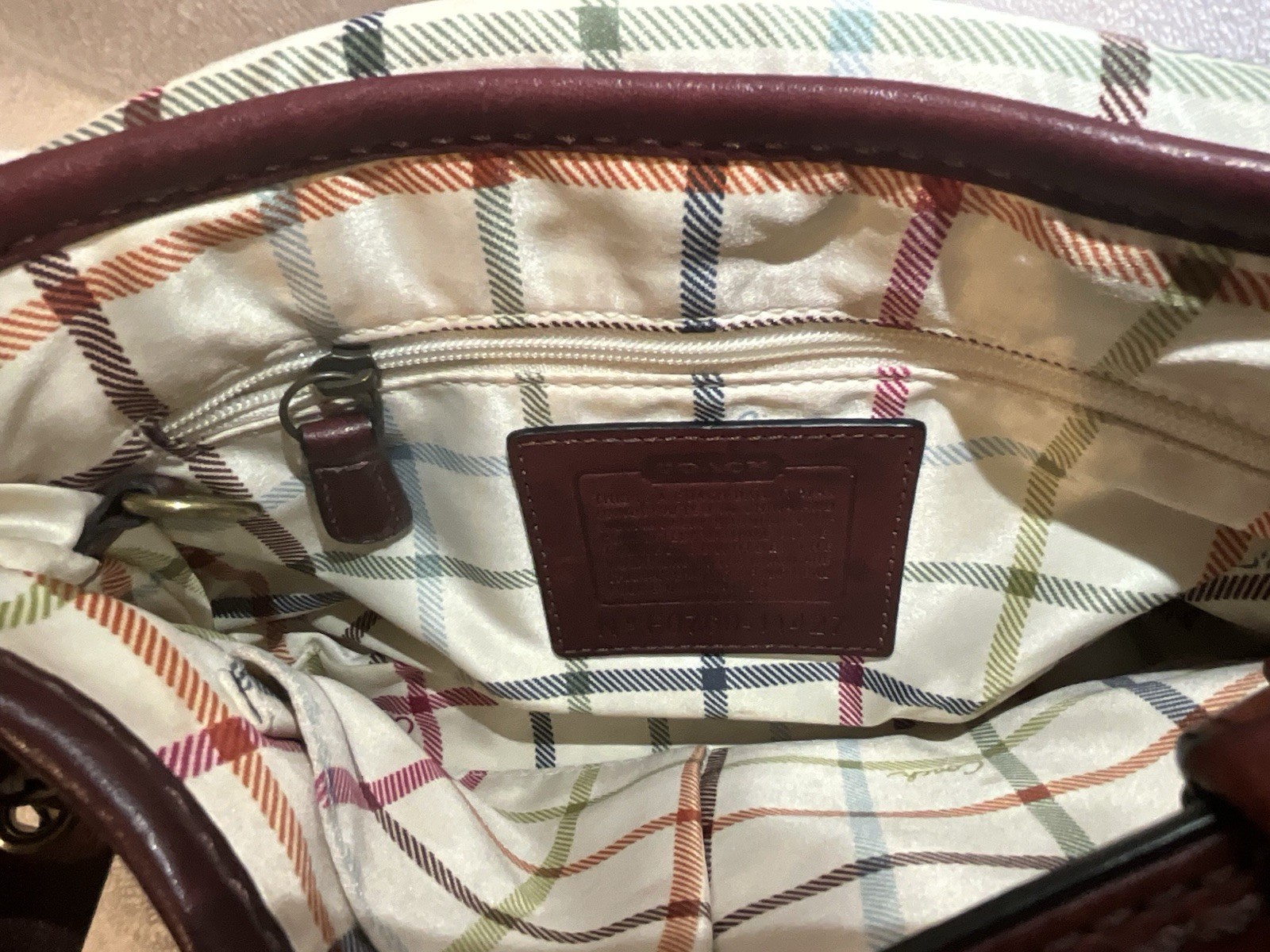 Vintage Coach Bleecker Legacy Tattersall Flap Shoulder Bag Leather Y2K 11427