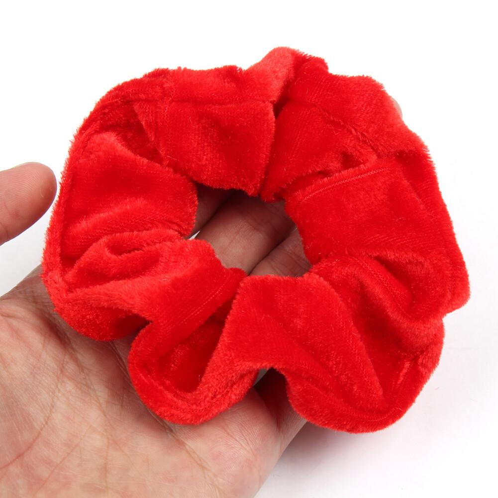 Lot Women Girl Hair Scrunchies Velvet Elastic Hair Bands Scrunchy Rope Ties