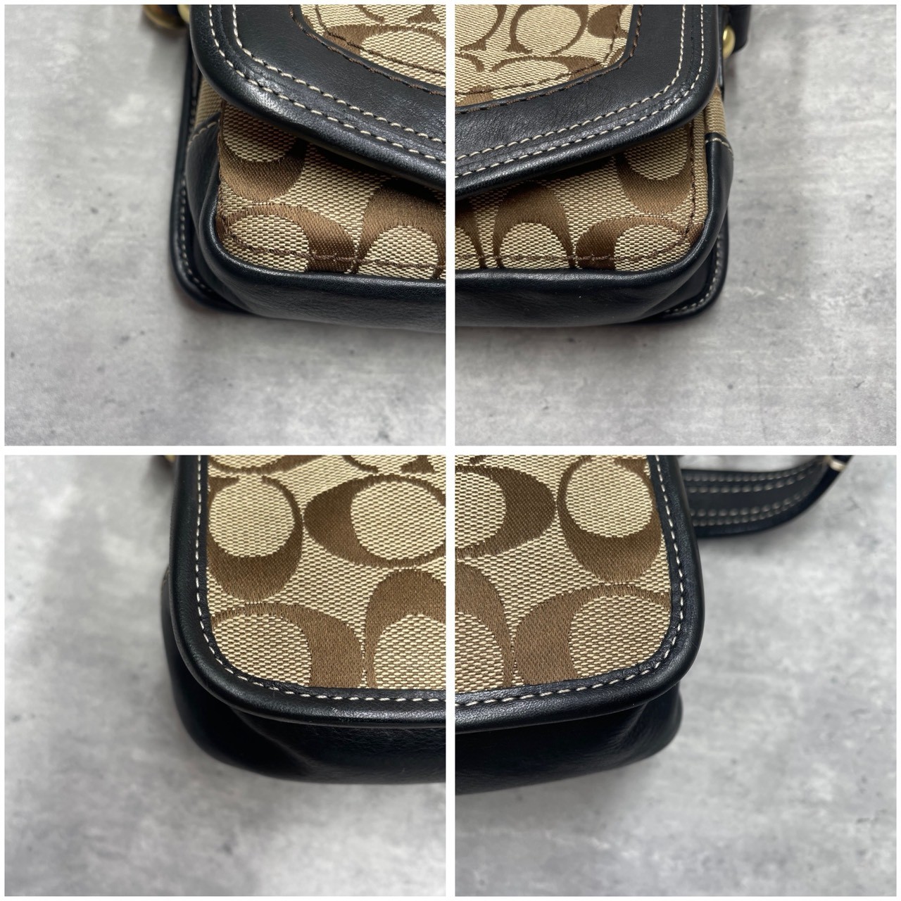 Coach 10335 Legacy Shoulder Bag Turnlock Signature Used Authentic Vintage Black