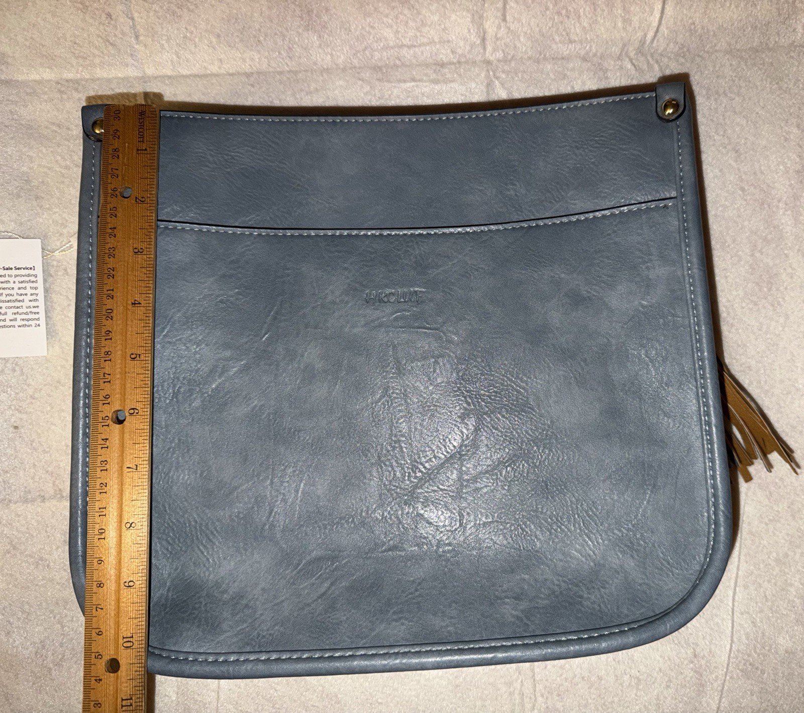 NWT HKCluf Crossbody Purse 4055 With Tassel And Wallet In Light Blue