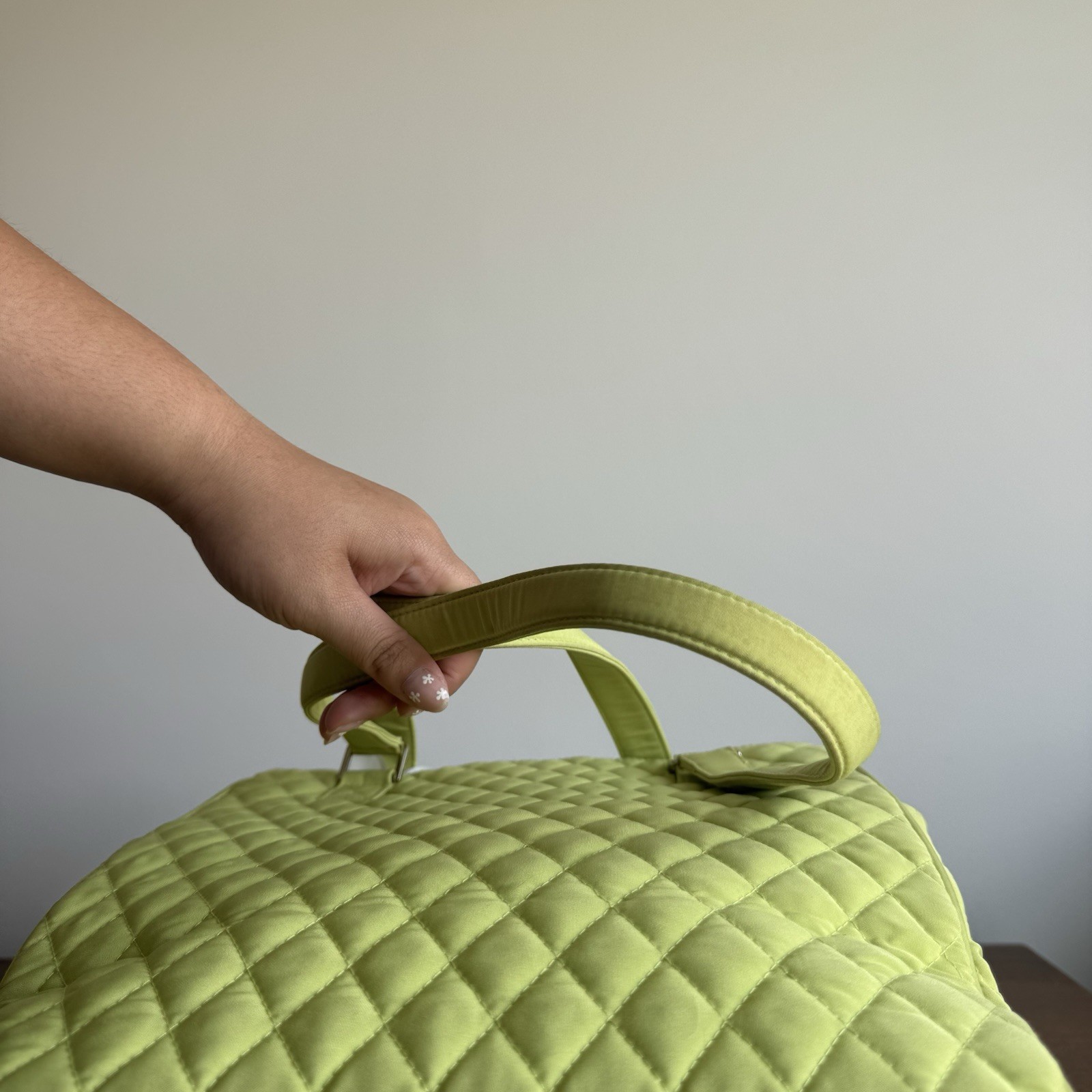 Vera Bradley Microfiber Tote Bag – Lime Green/Apple Green