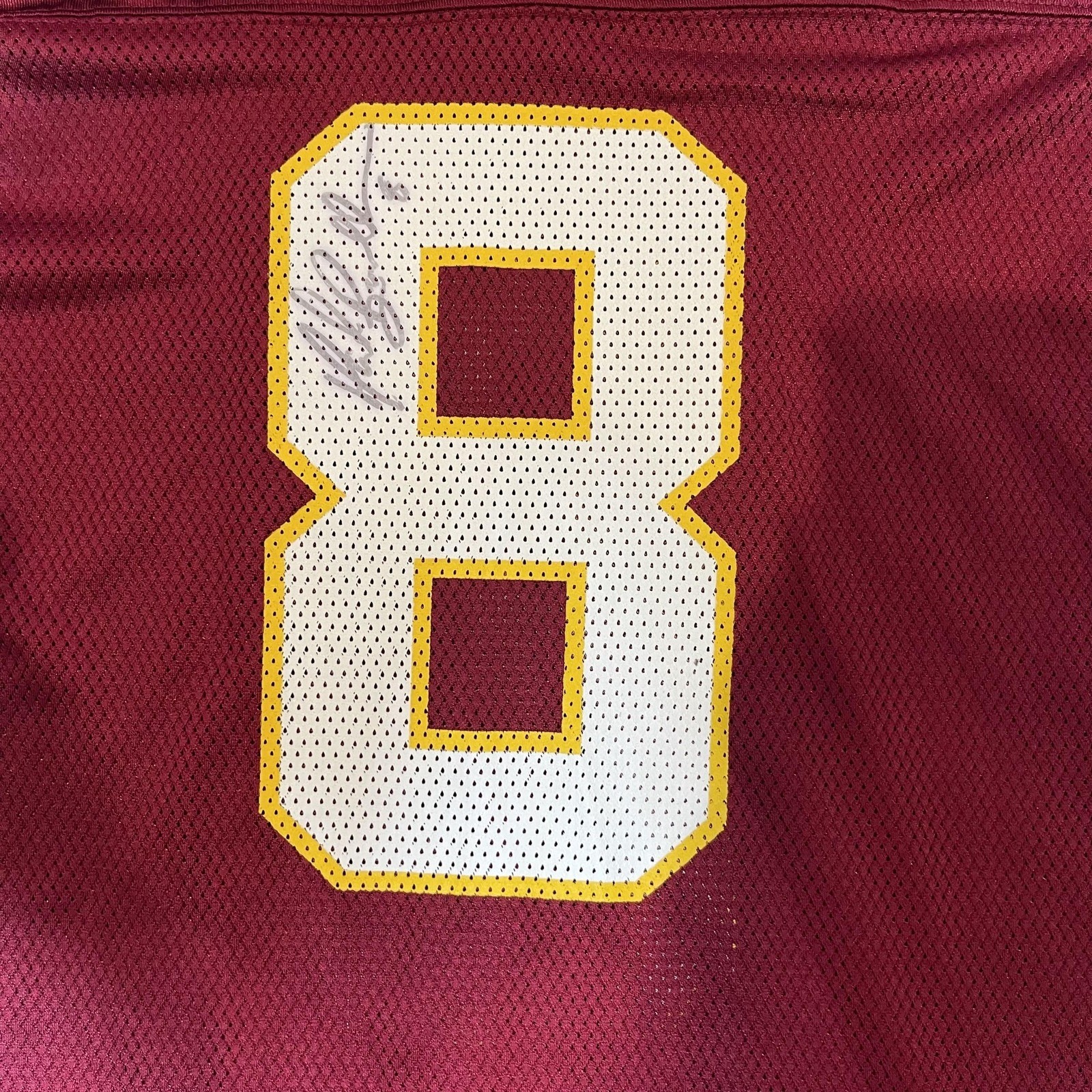 Mens Reebok Washington Redskins Mark Brunell 8 Jersey Burgundy (M) Signed Auto
