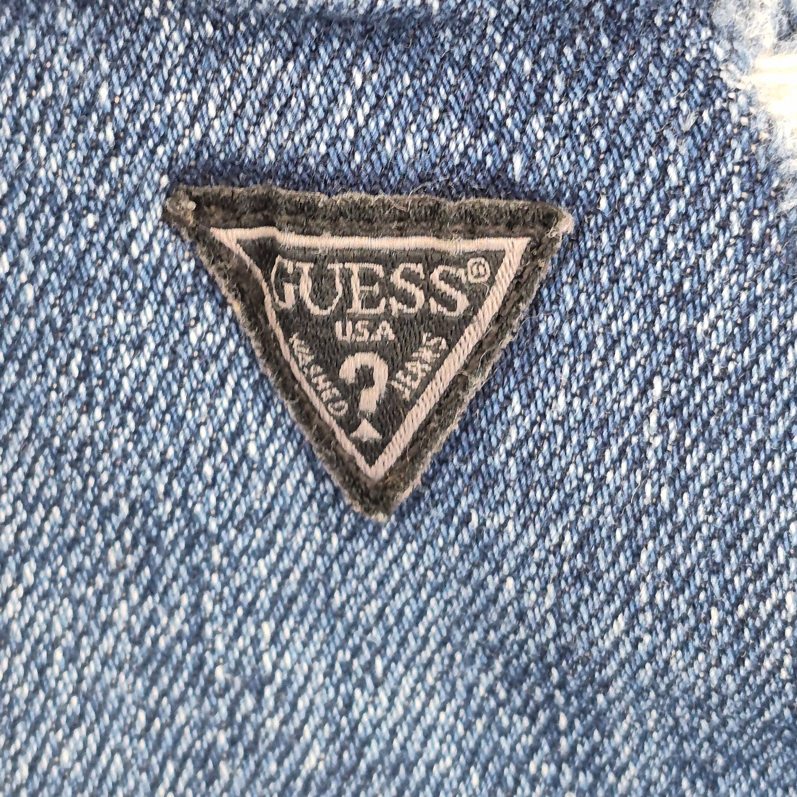 GUESS Jeans 10 W27 L24 Blue Womens Distressed Denim Cotton Blend Logo