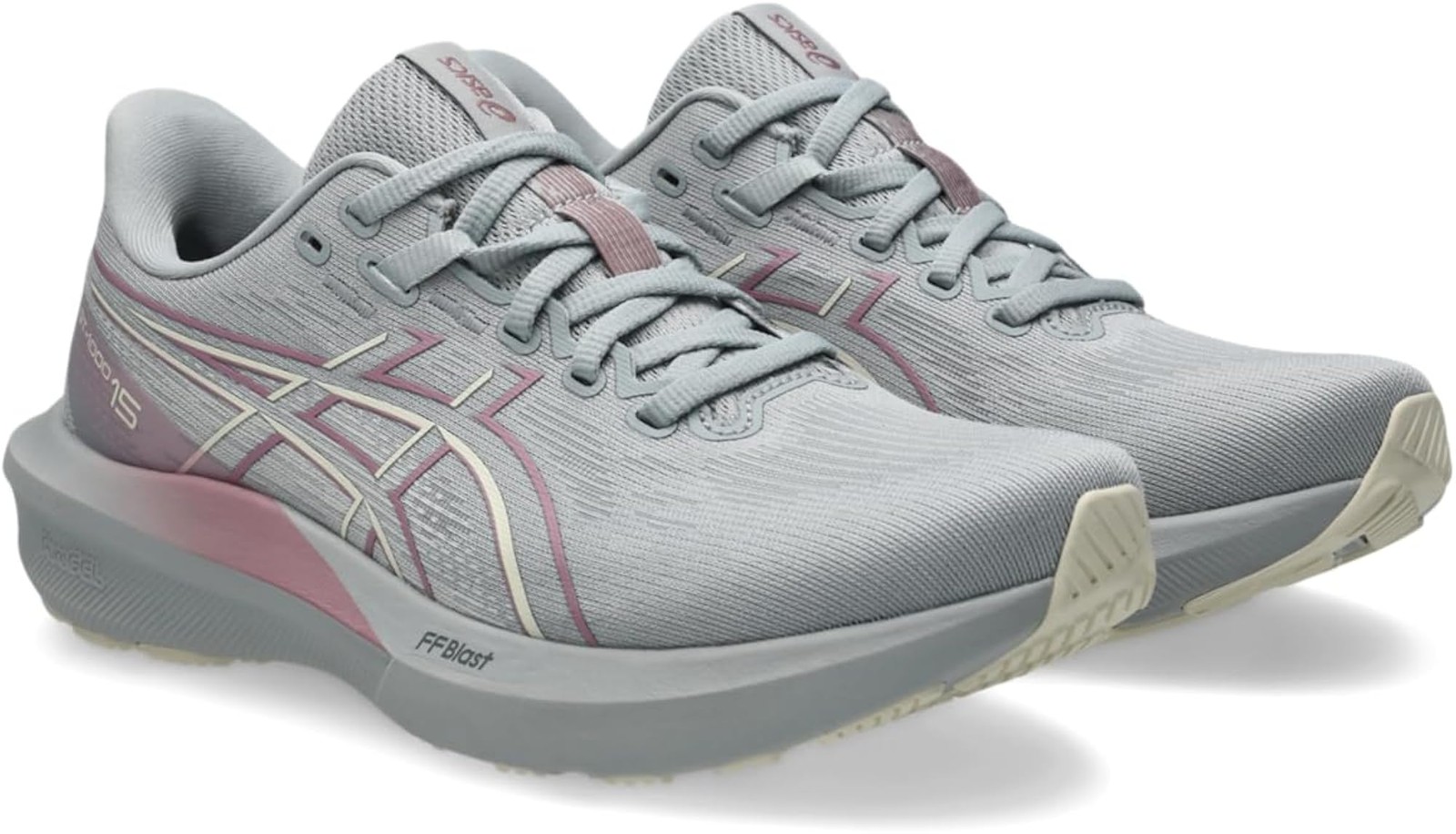 ASICS Women’s GT-1000 15 Running Shoes – Piedmont Grey/Taro Purple – 8.5 Wide
